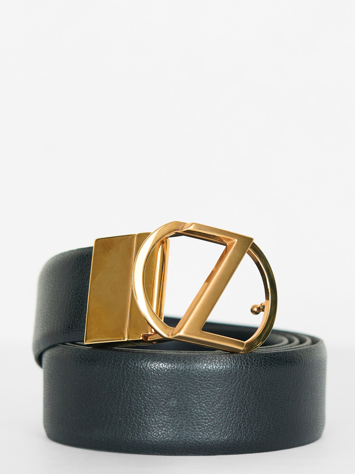 Z Zegna Reversible Gold Tone Belt