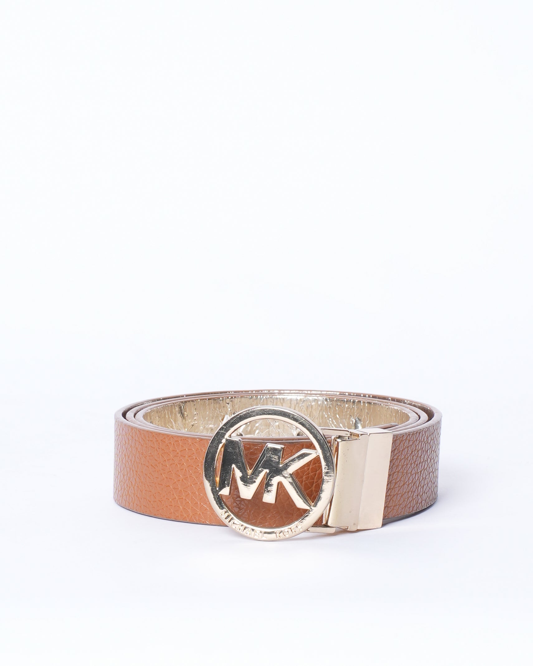 MK Brown Belt With Golden Buckle