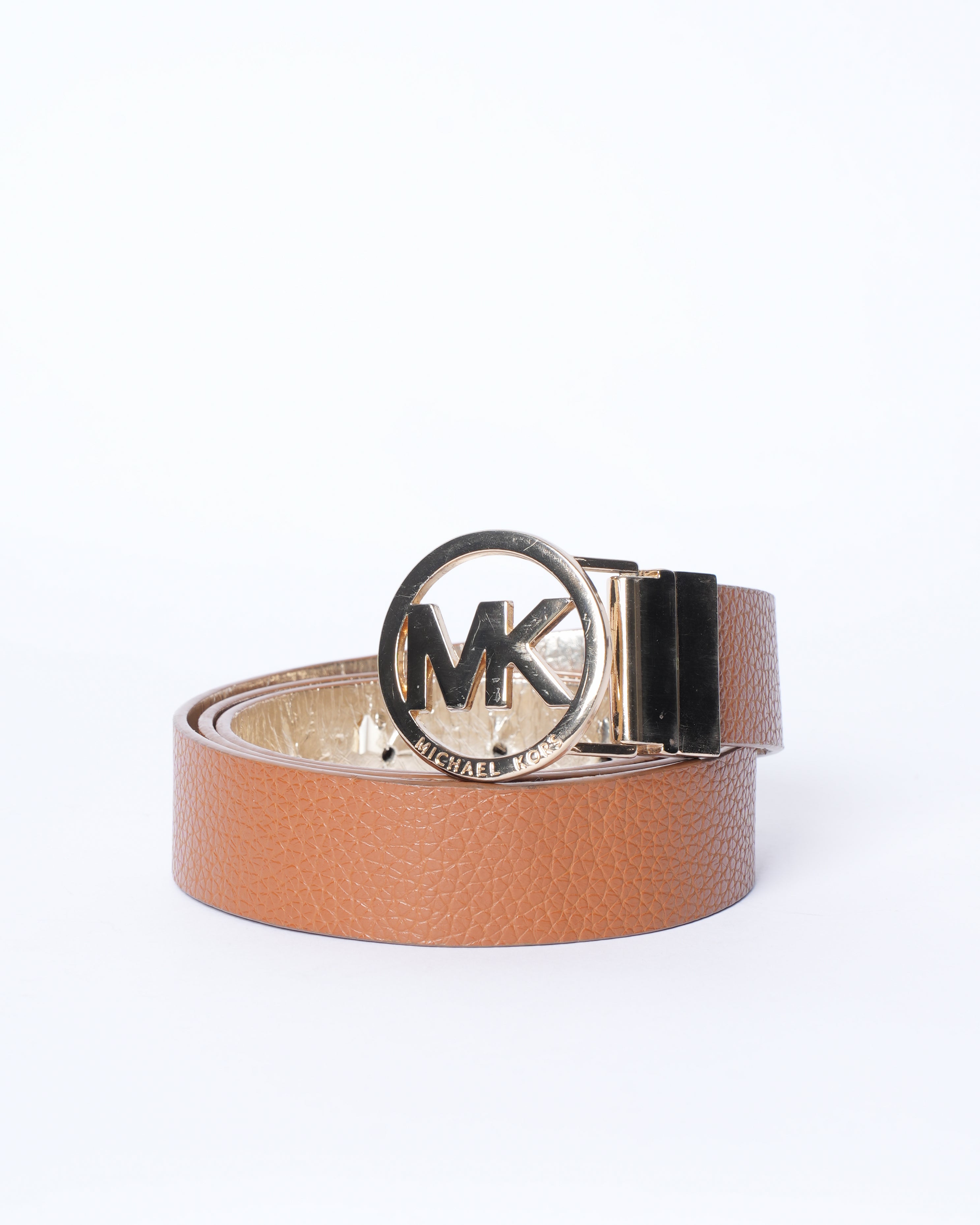 MK Brown Belt With Golden Buckle