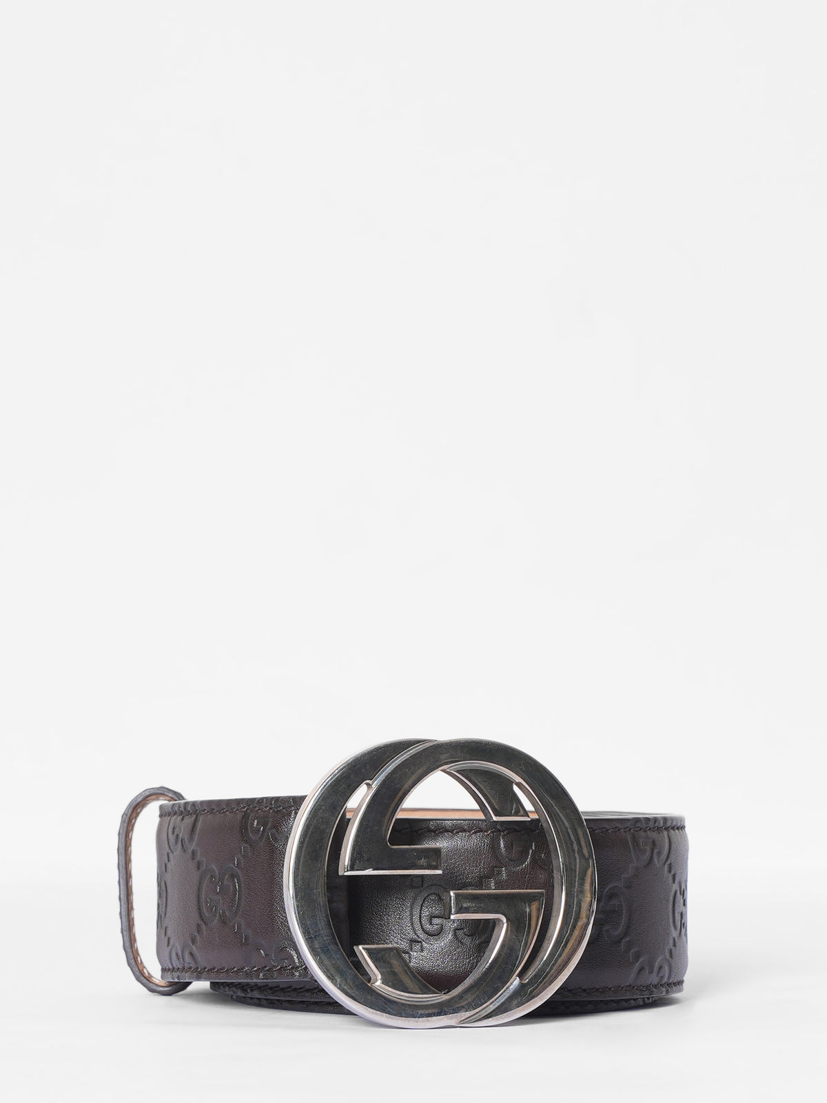 Gucci GG Interlock Brown Belt