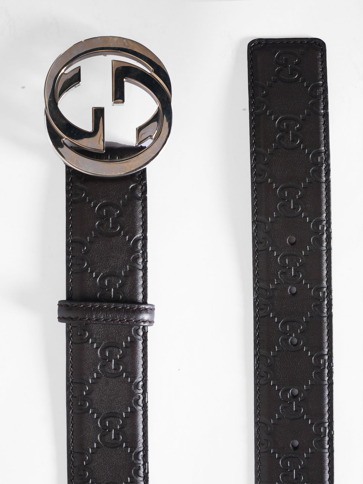 Gucci GG Interlock Brown Belt
