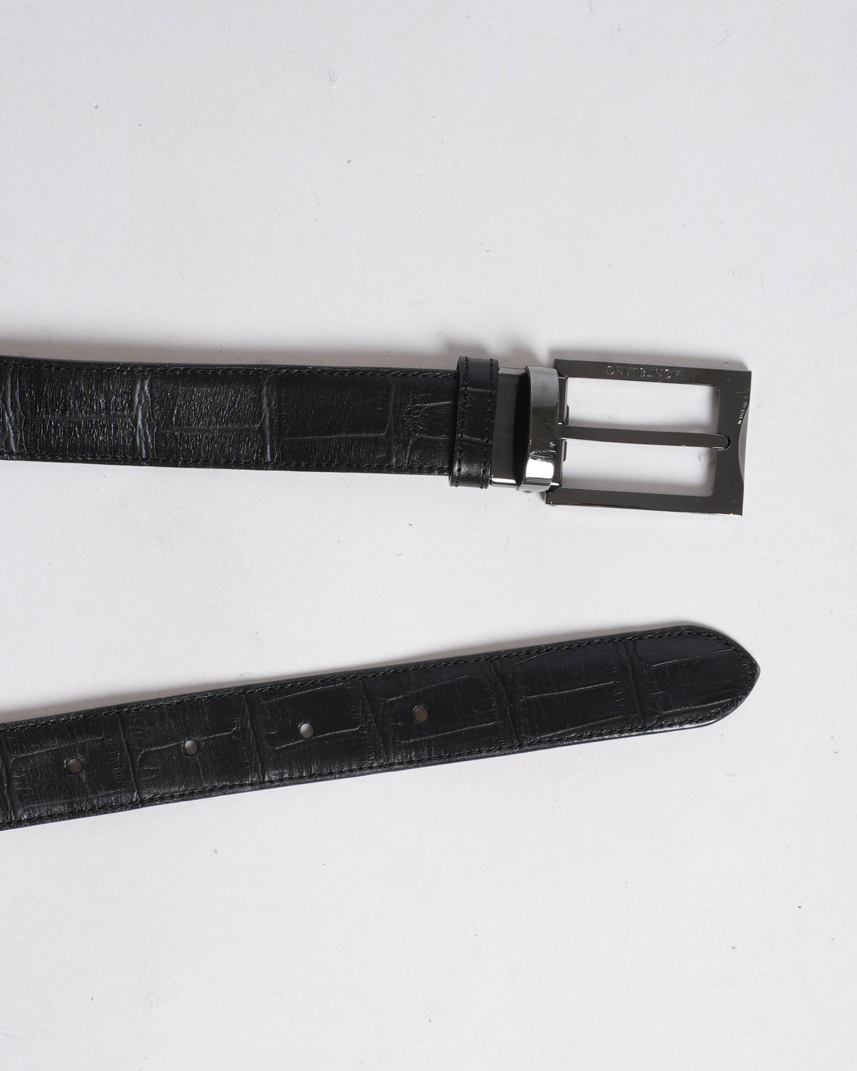 Montblanc black leather belt