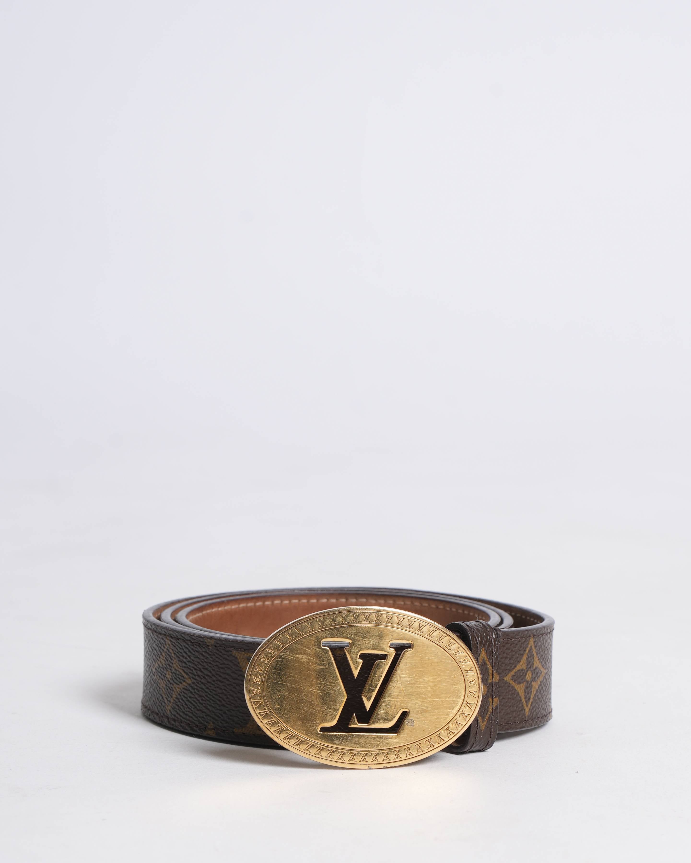Louis Vuitton Vintage Women's Monogram Buckle Belt