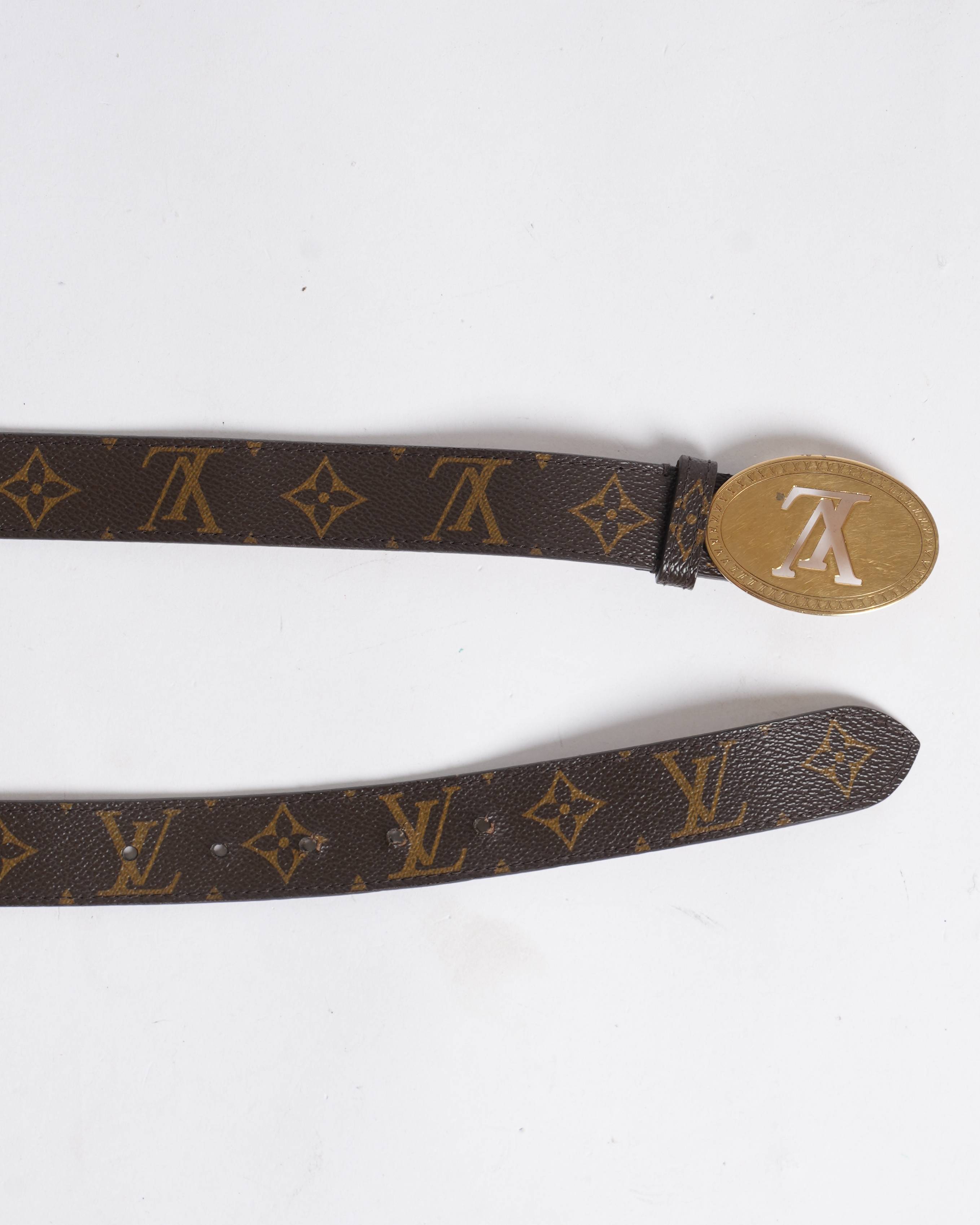Louis Vuitton Vintage Women's Monogram Buckle Belt