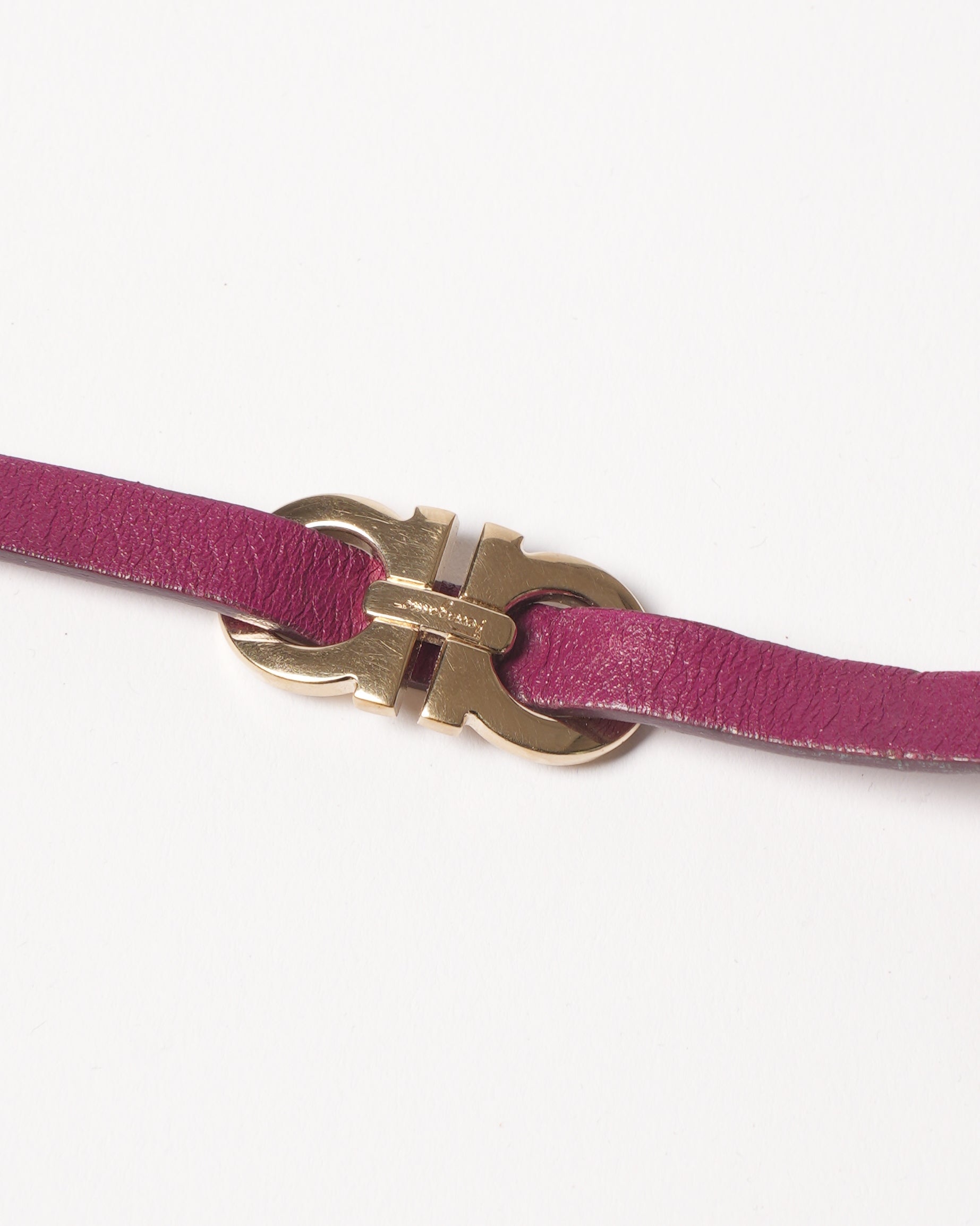 Salvatore Ferragamo Double Ganacini Accessories Bracelet In Pink Leather