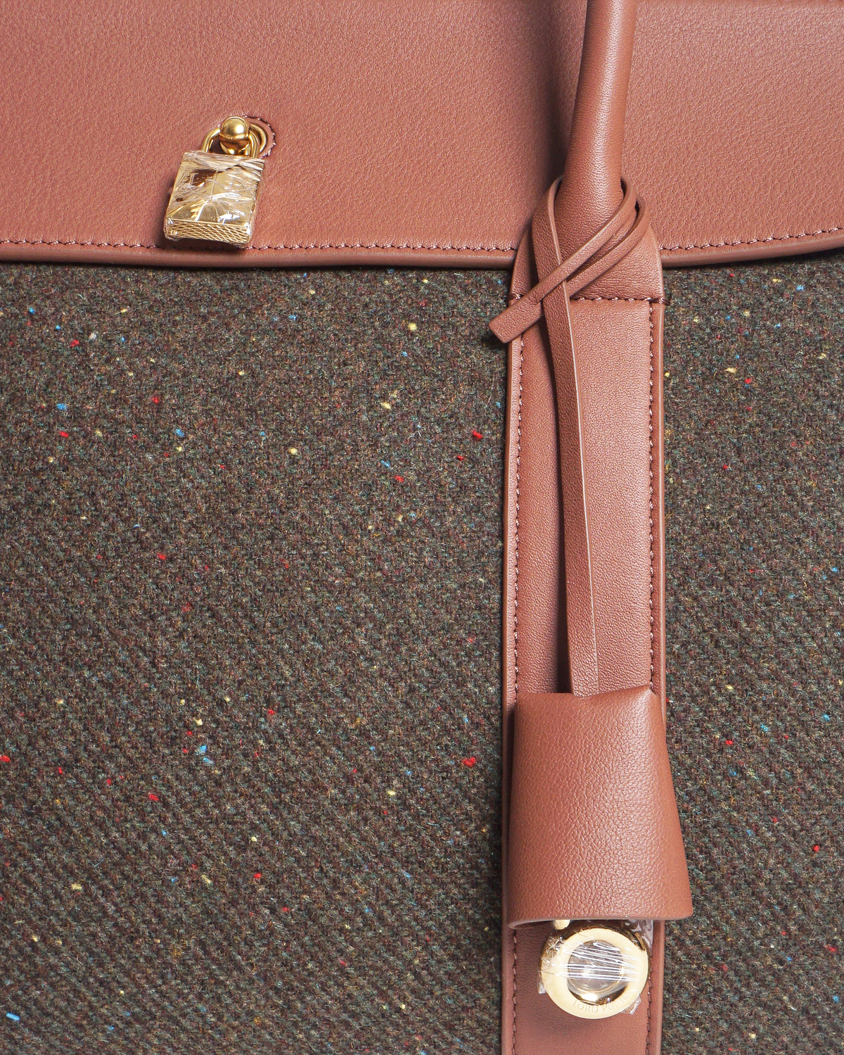 Loro Piana Loom L32 Cashmere Tweed & Leather HandBag