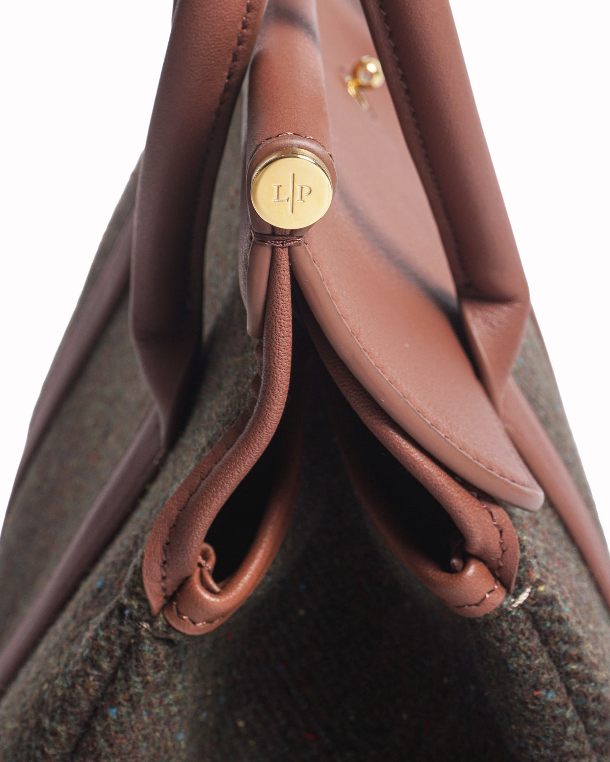 Loro Piana Loom L32 Cashmere Tweed & Leather HandBag