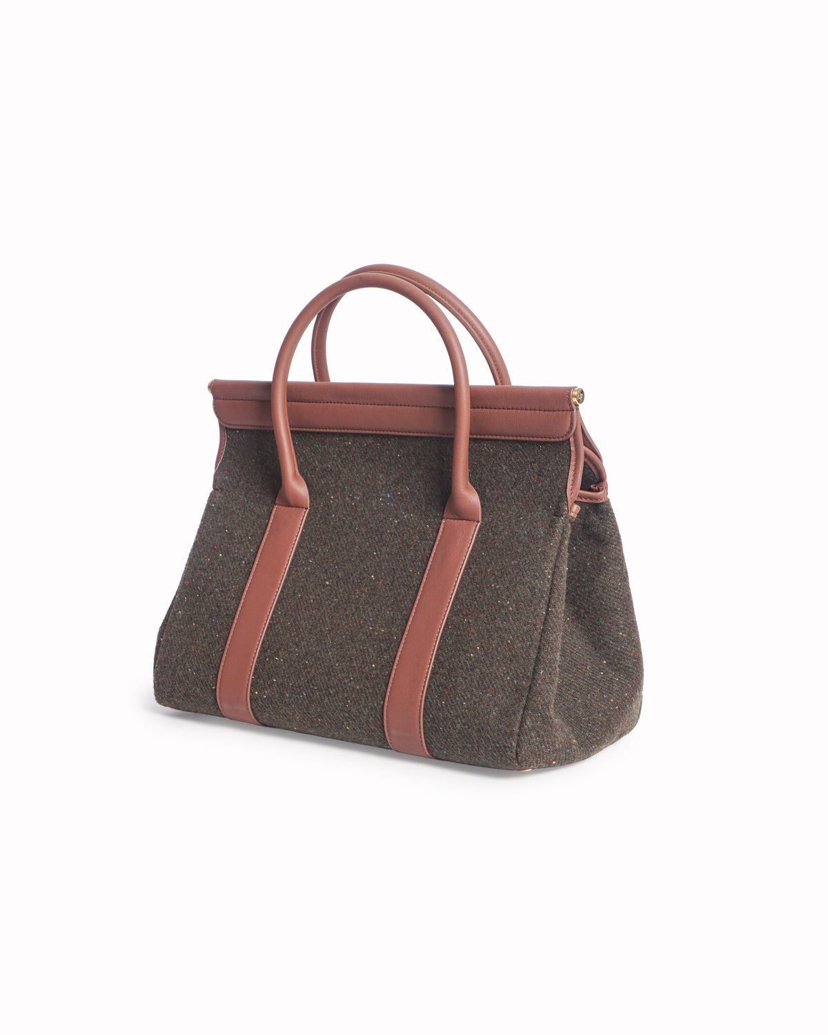 Loro Piana Loom L32 Cashmere Tweed & Leather HandBag
