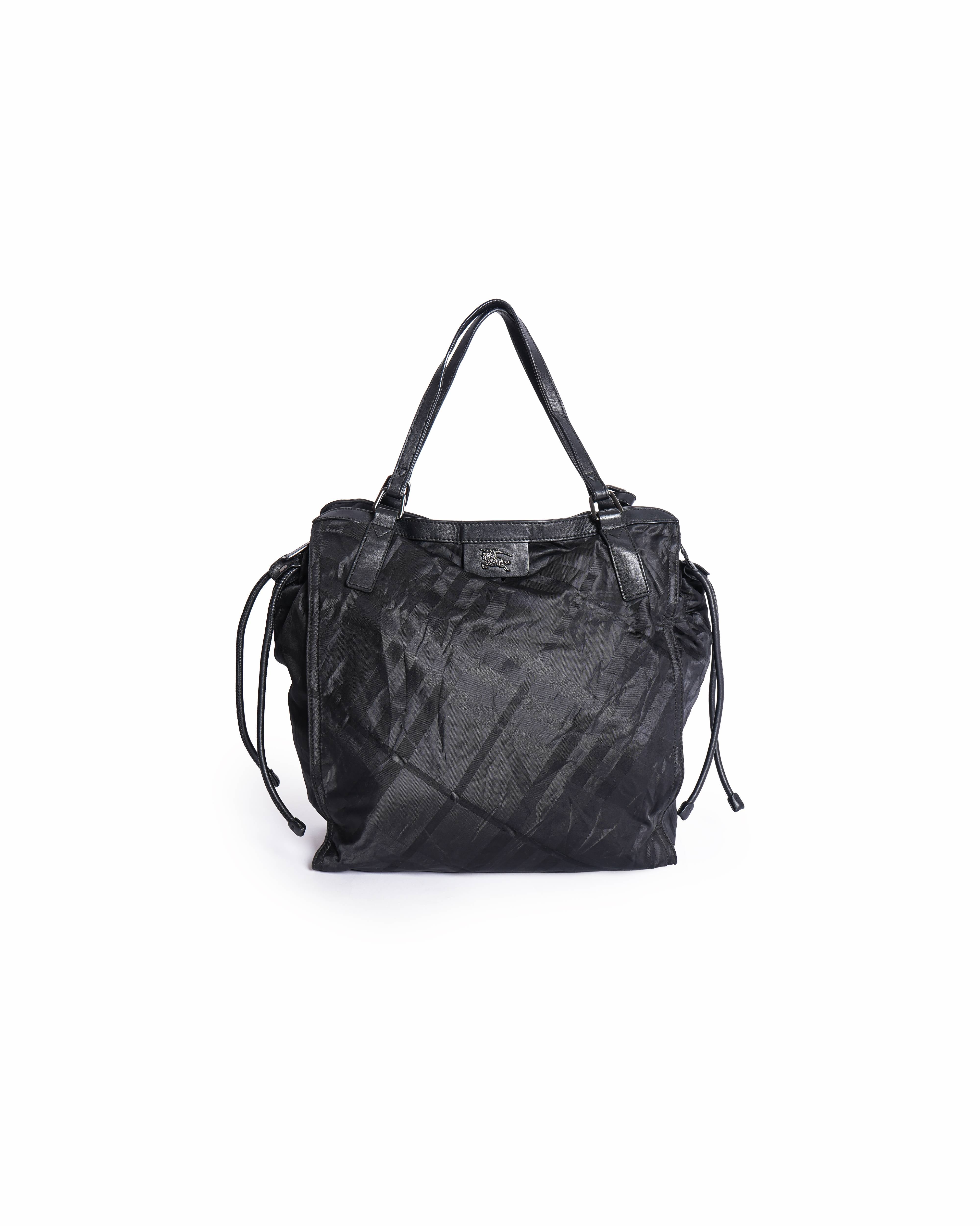 Burberry Black Nylon and Leather Buckleigh Tote