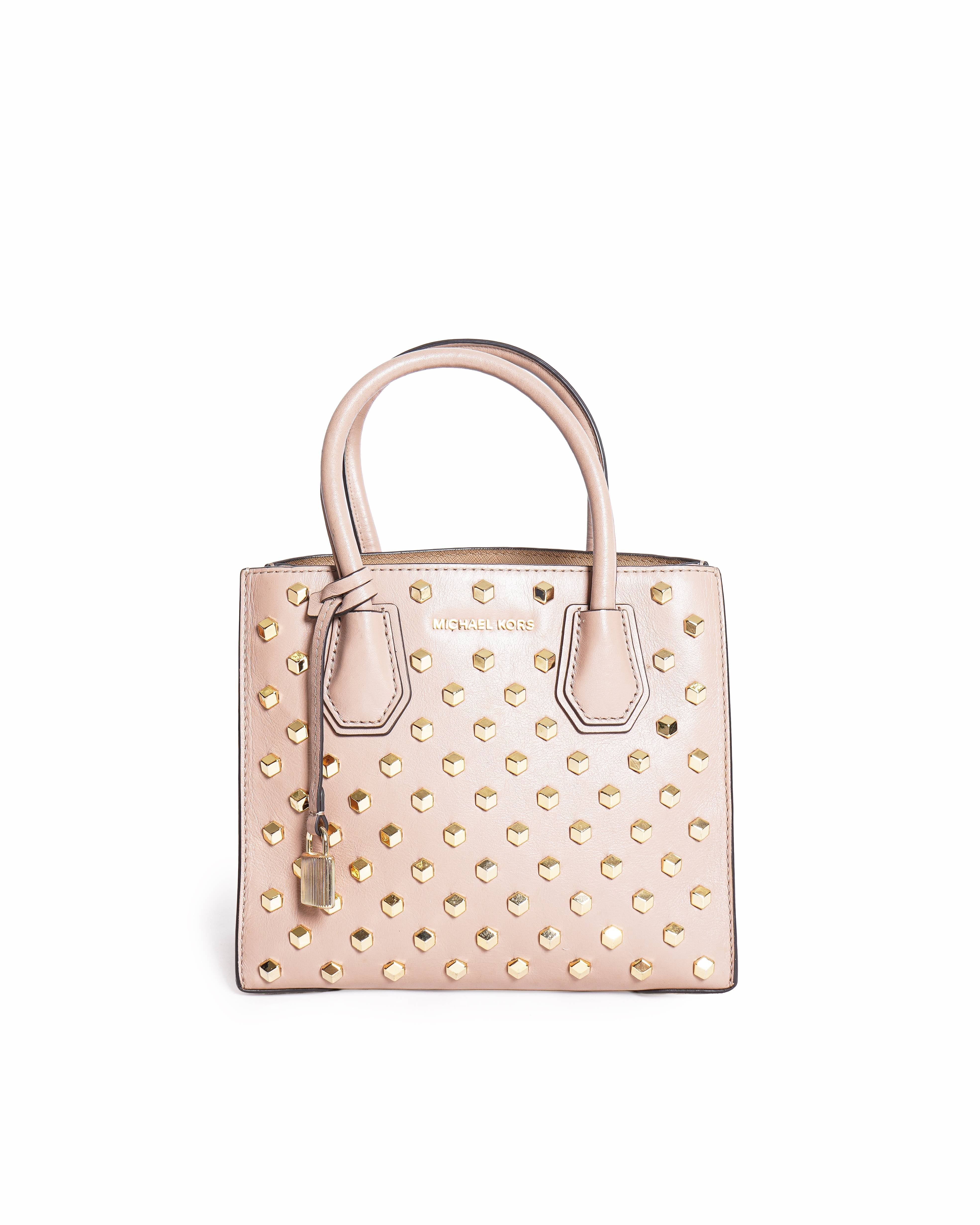 Michael Kors Mercer studded leather tote bag