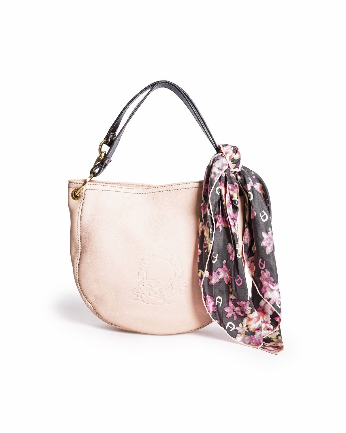 Aigner Heritage Leather Hobo Bag