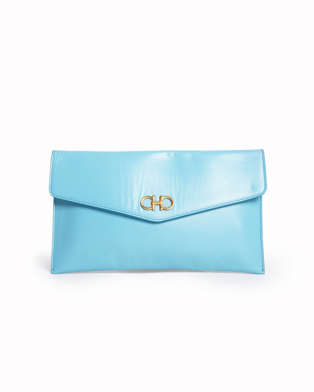 Salvatore Ferragamo Envelope Slip Purse In Blue