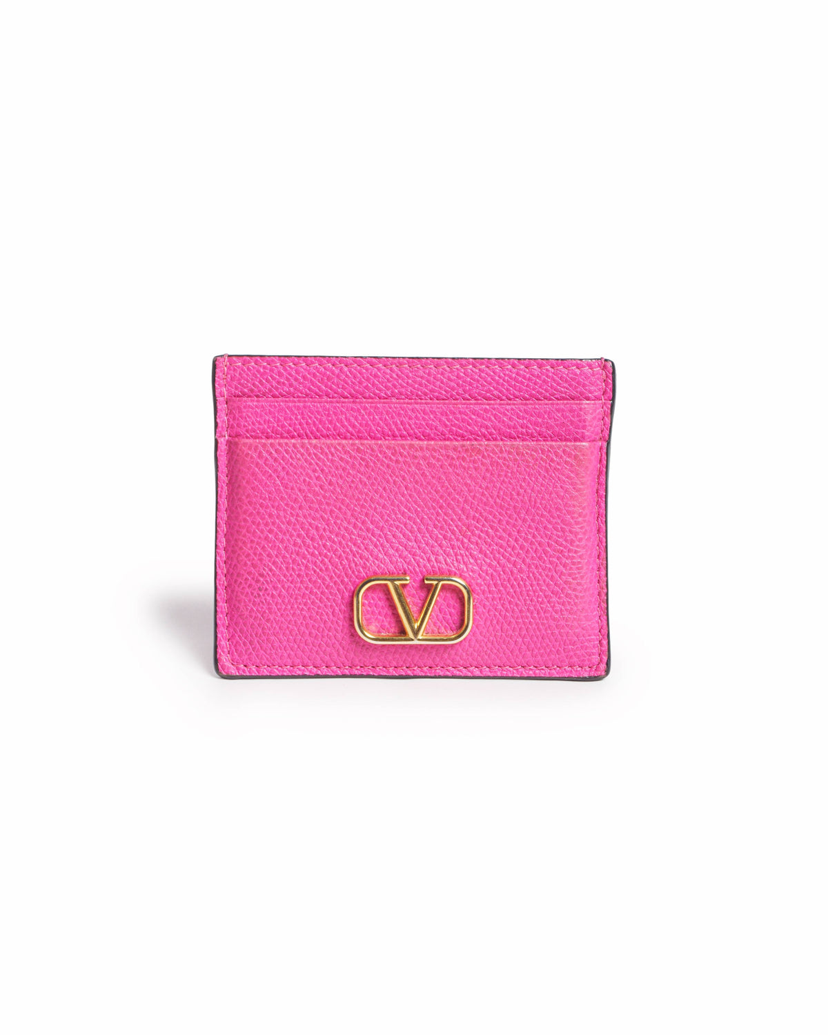 Valentino Garavani Fuchsia Pink VLogo Signature Card Holder