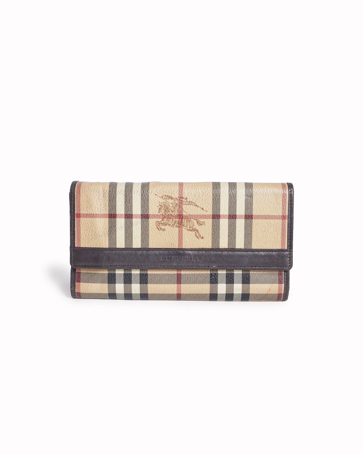 Burberry Haymarket Check Canvas Continental Wallet