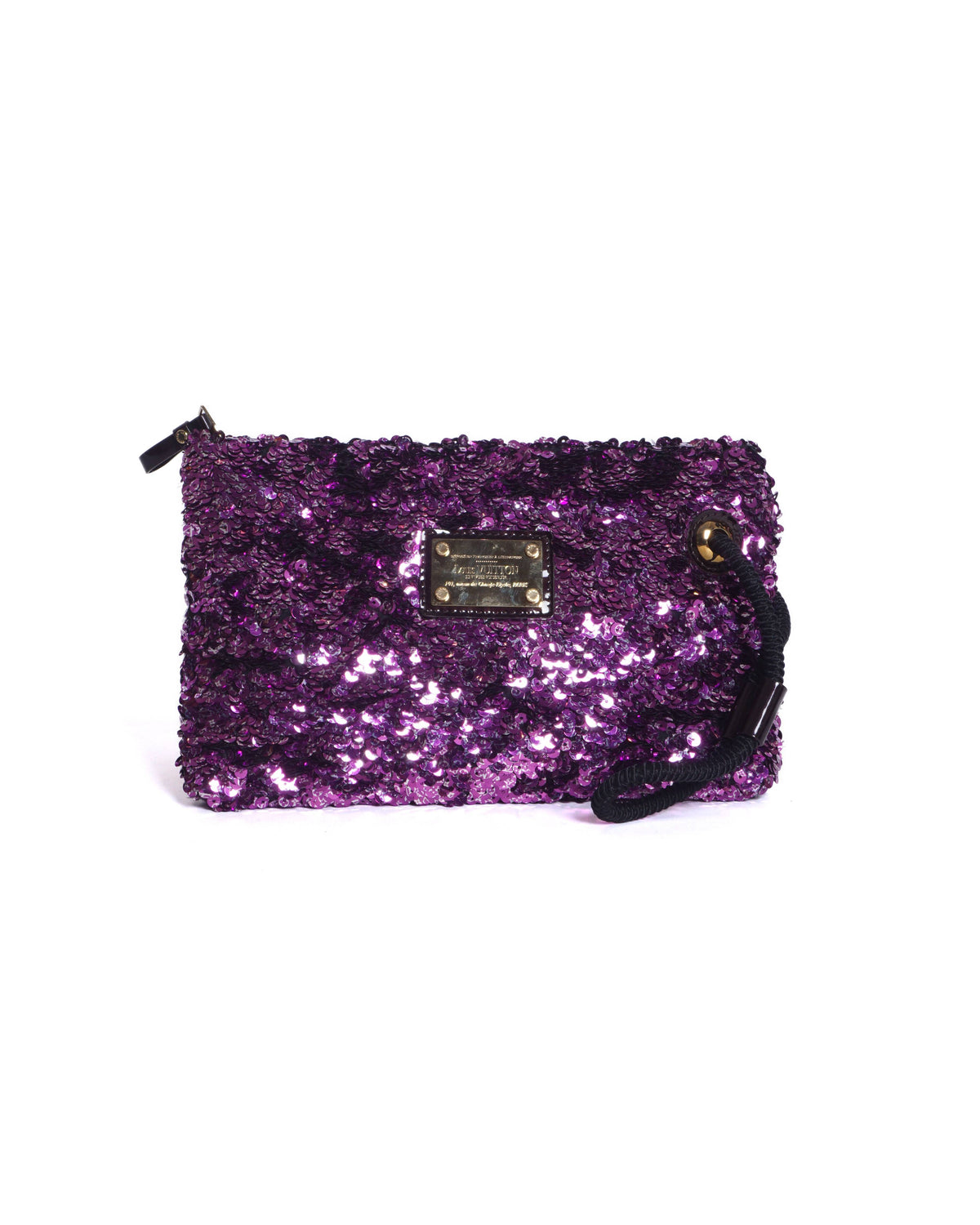 Louis Vuitton Limited Edition Violette Sequin Rococo Pochette Clutch Bag
