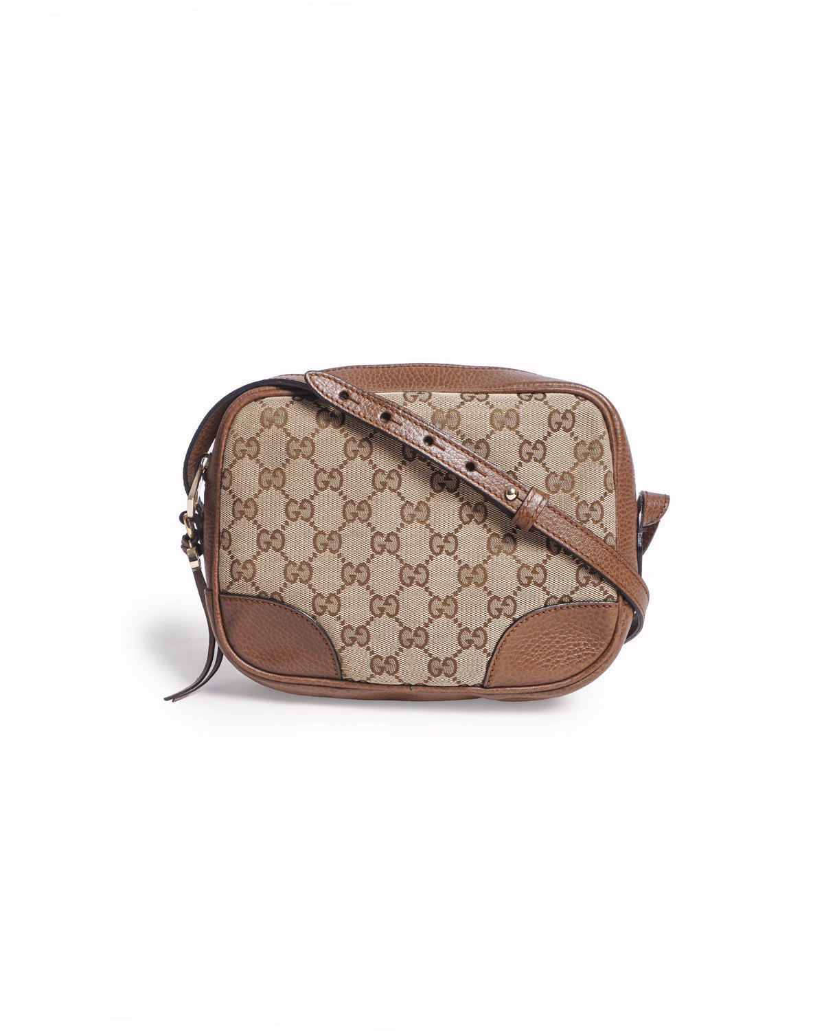 Gucci GG Canvas Bree Leather Crossbody Bag