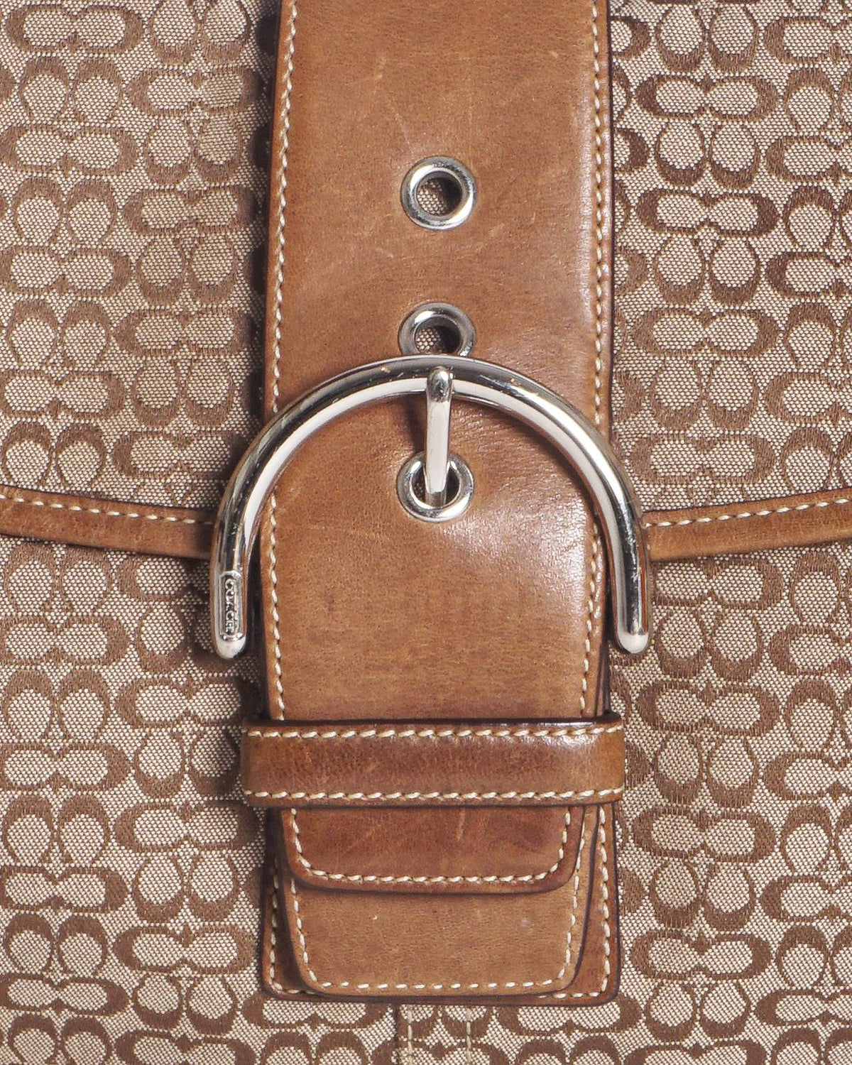 Coach Soho Signature Canvas Flap Shoulder Bag