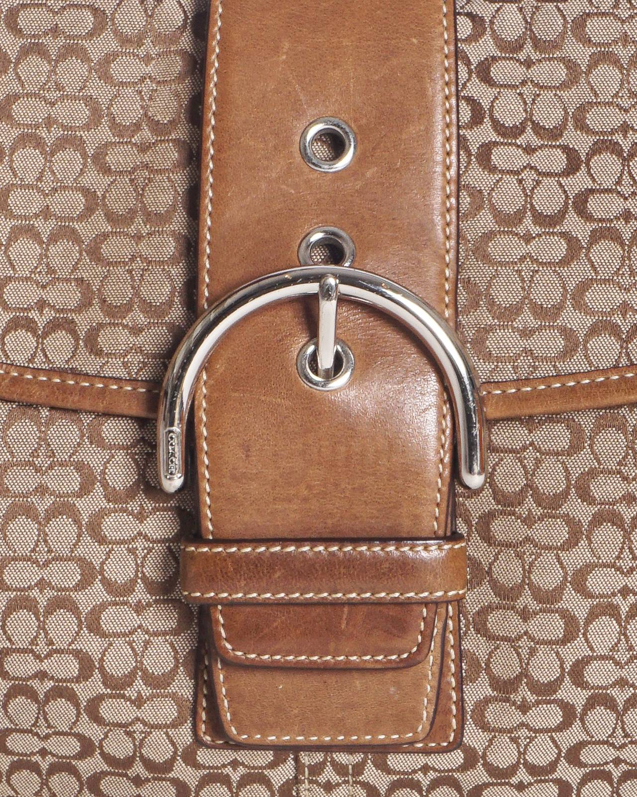 Coach Soho Signature Canvas Flap Shoulder Bag