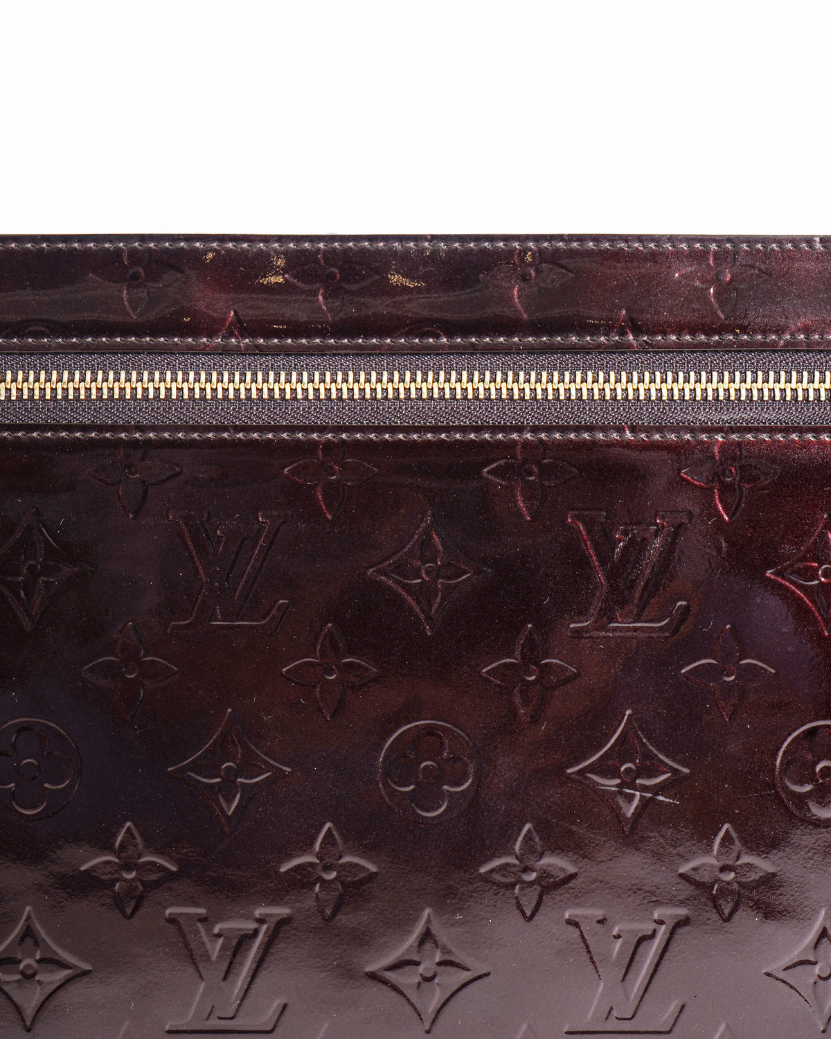 Louis Vuitton Amarante Monogram Vernis Pershing Square MM clutch
