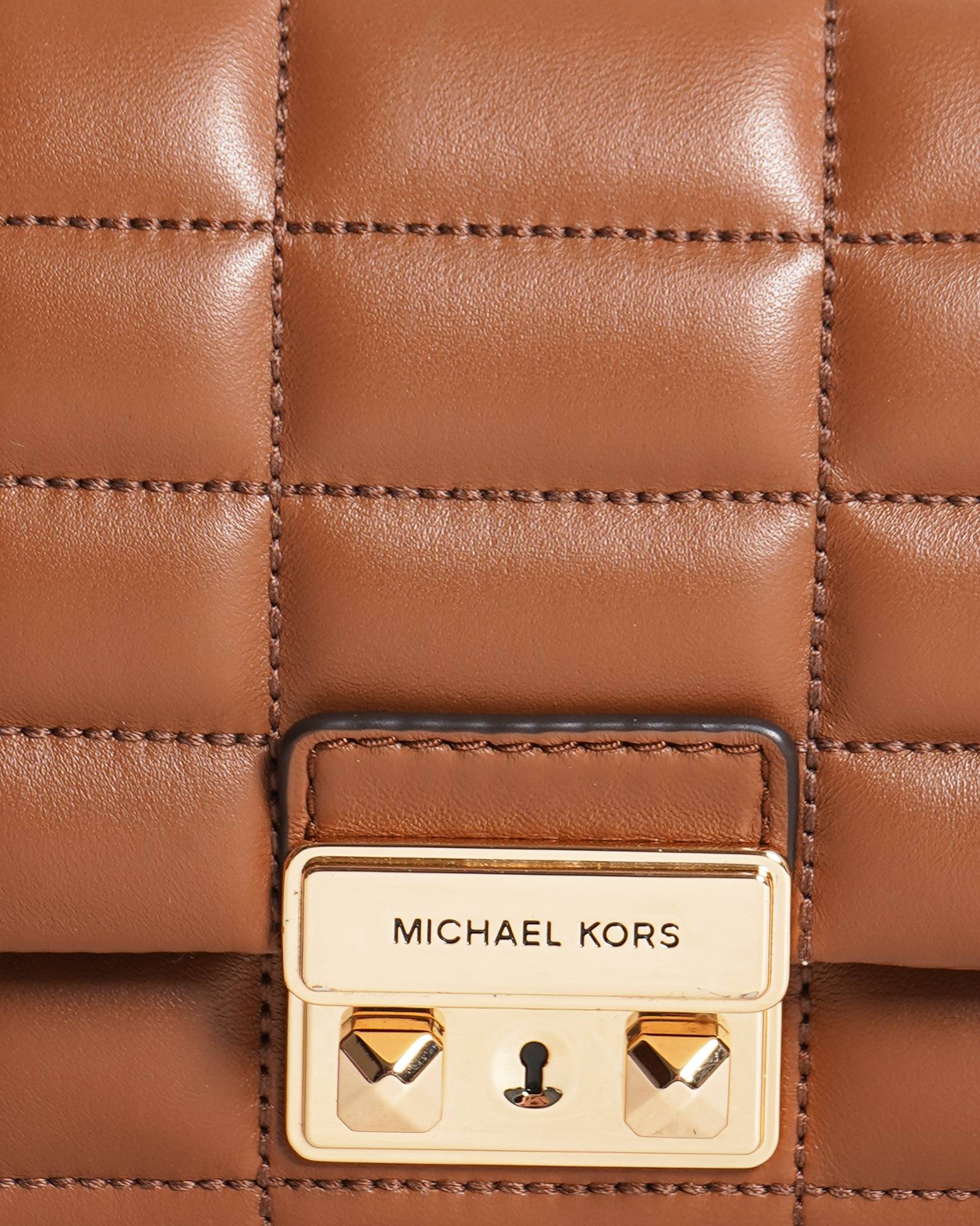 Michael Kors Quilted Shoulder Bag In Brown