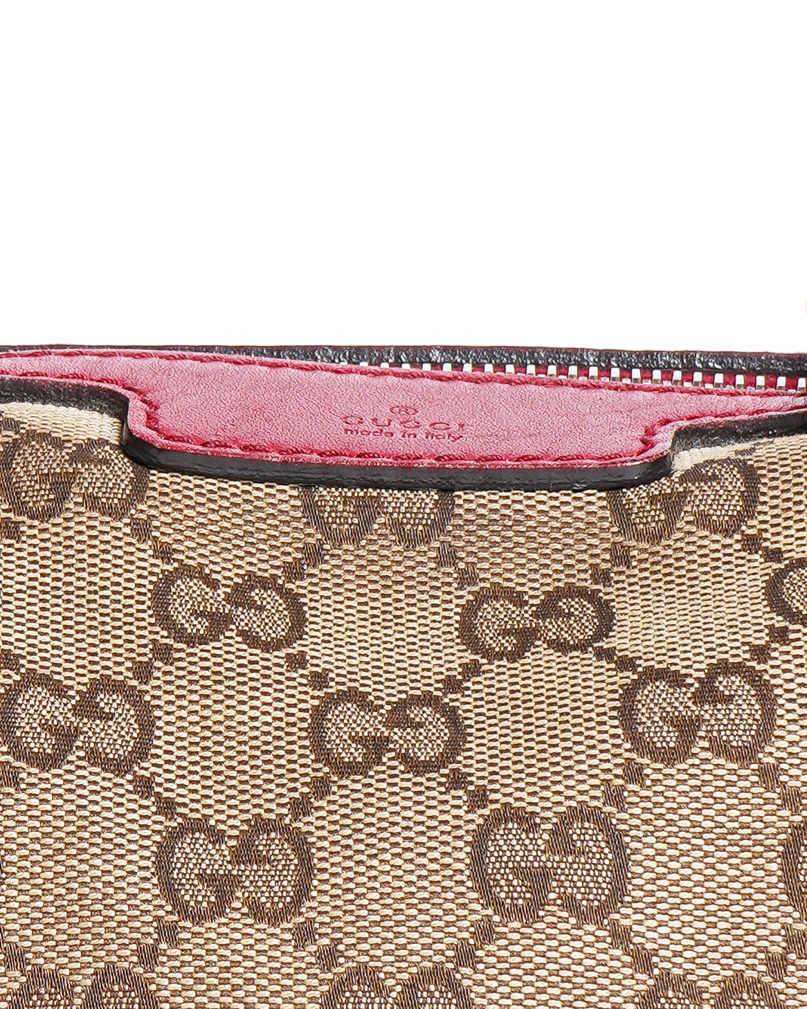 Gucci Beige/Red GG Canvas And Leather Joy Boston Bag