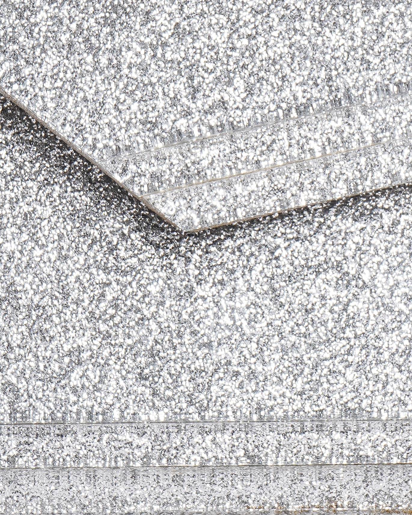 Jimmy Choo Candy Silver Glitter Acrylic Crossbody Bag