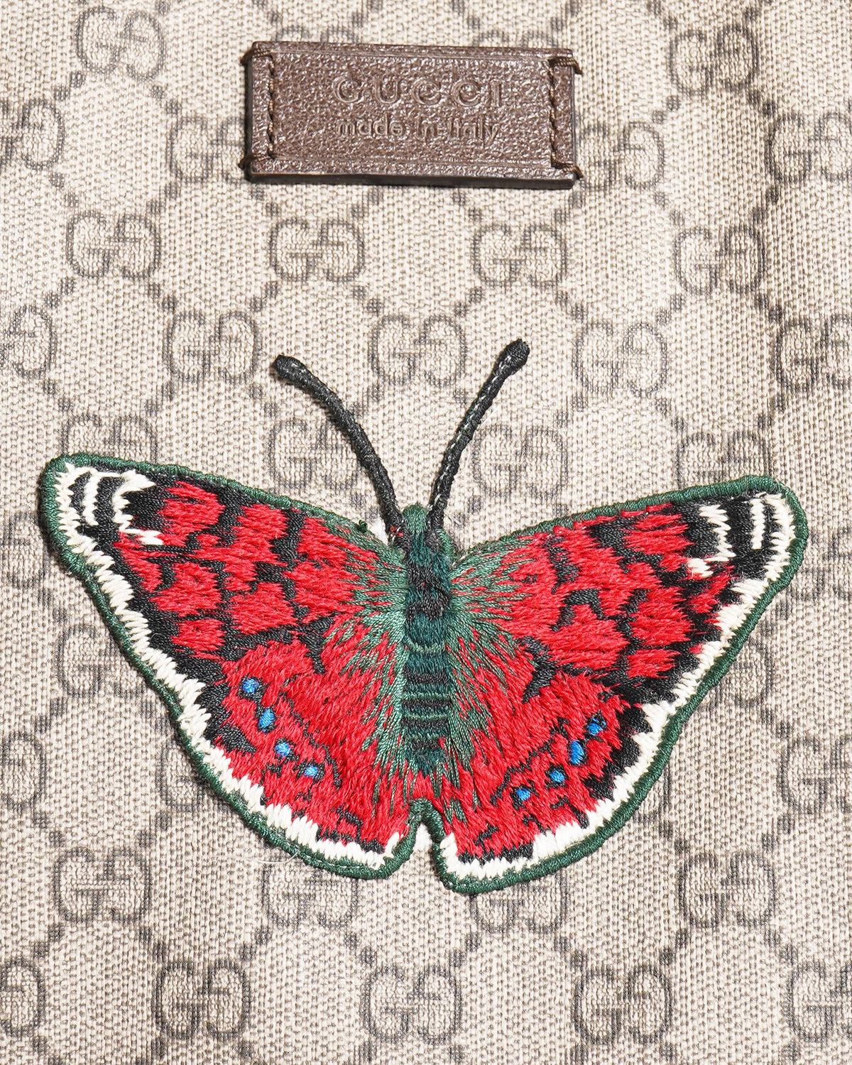 New Gucci GG Supreme Embroidery Tote Bag