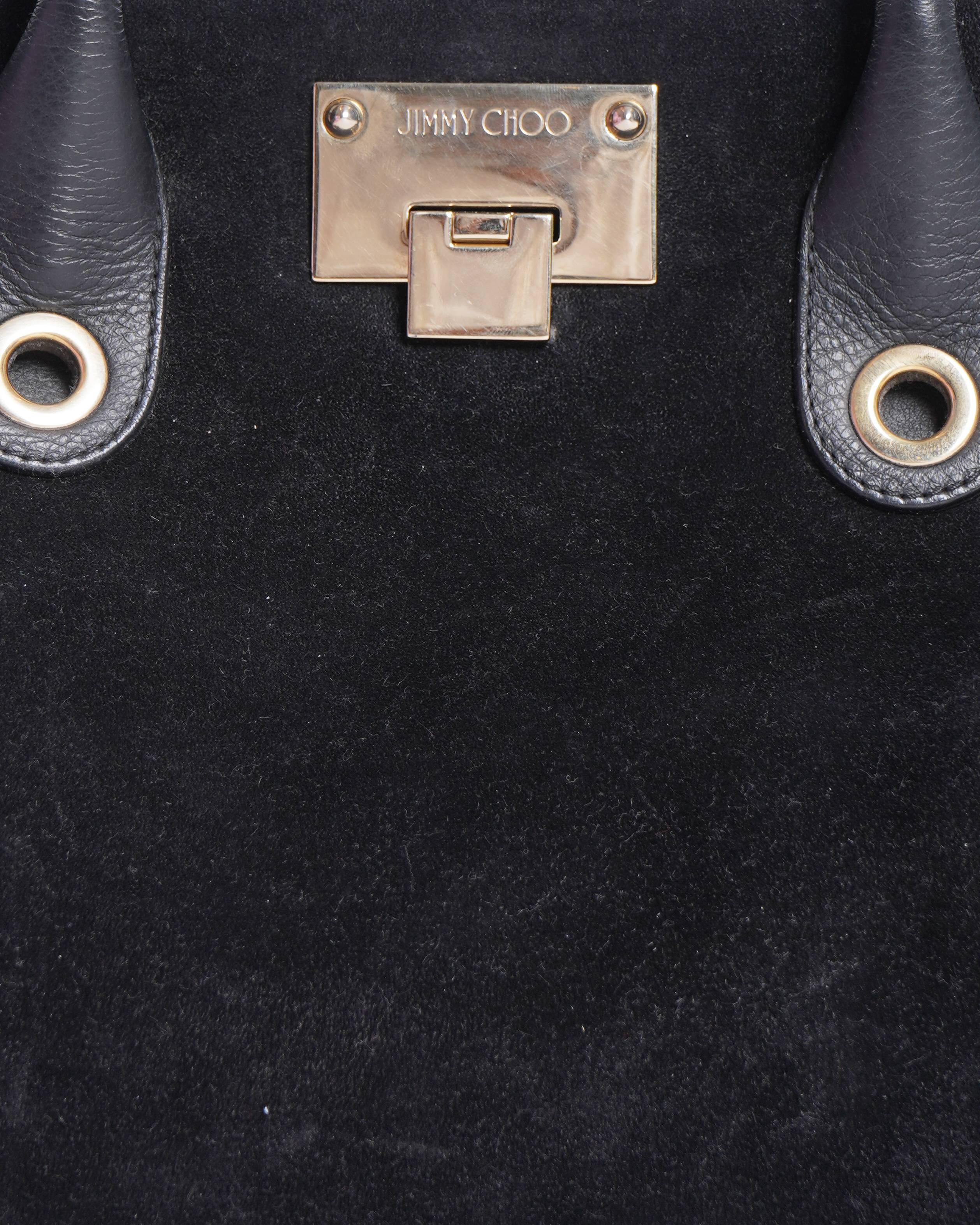 Jimmy choo riley tote in black