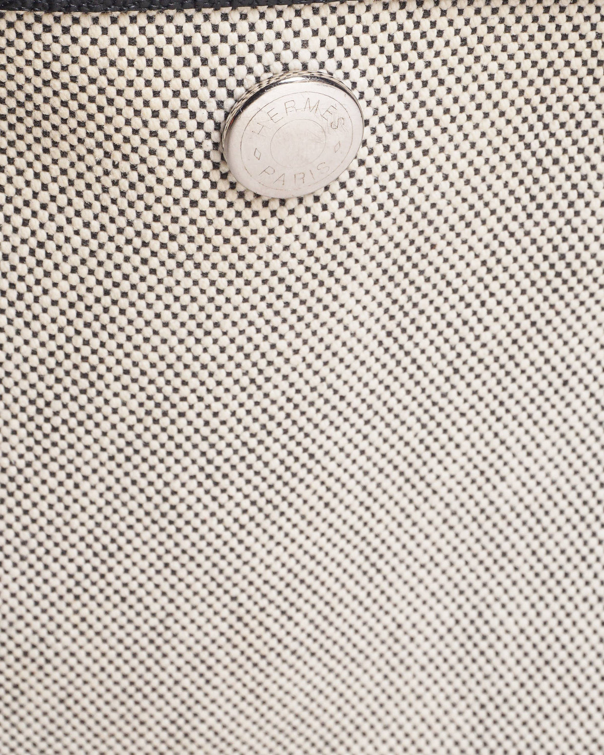 Hermès Garden Party 36 Natural Canvas & Black Leather Tote