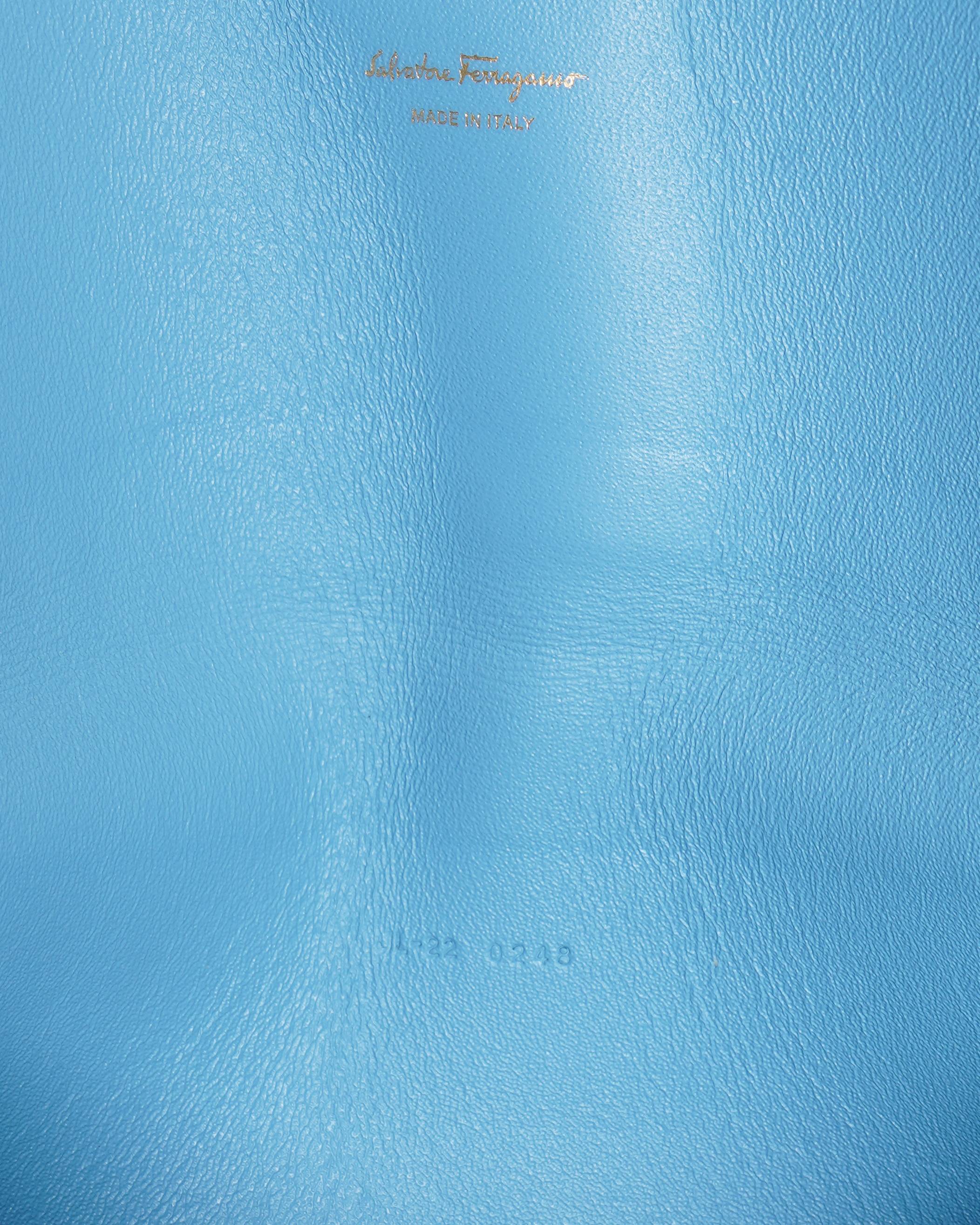 Salvatore Ferragamo Envelope Slip Purse In Blue