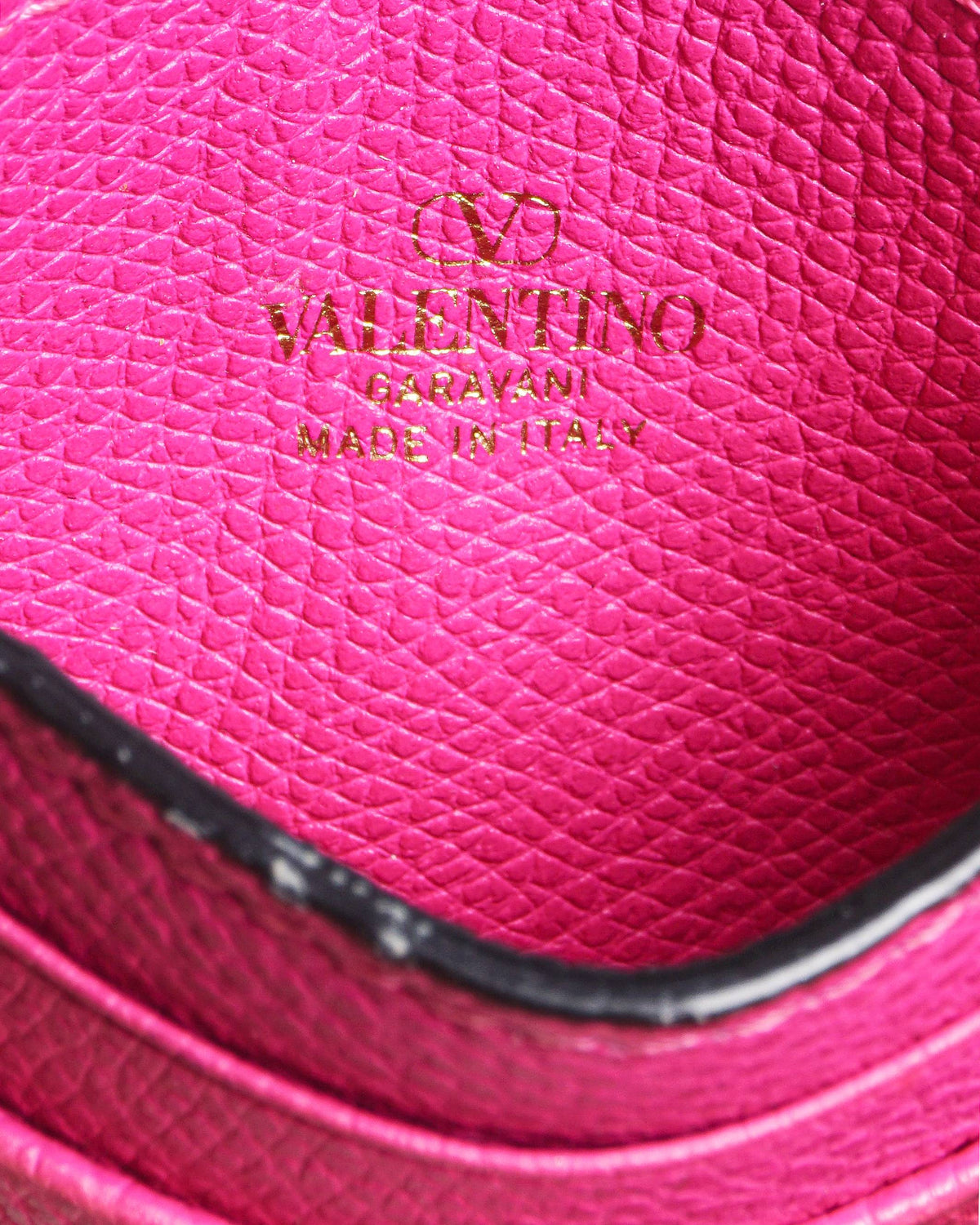 Valentino Garavani Fuchsia Pink VLogo Signature Card Holder