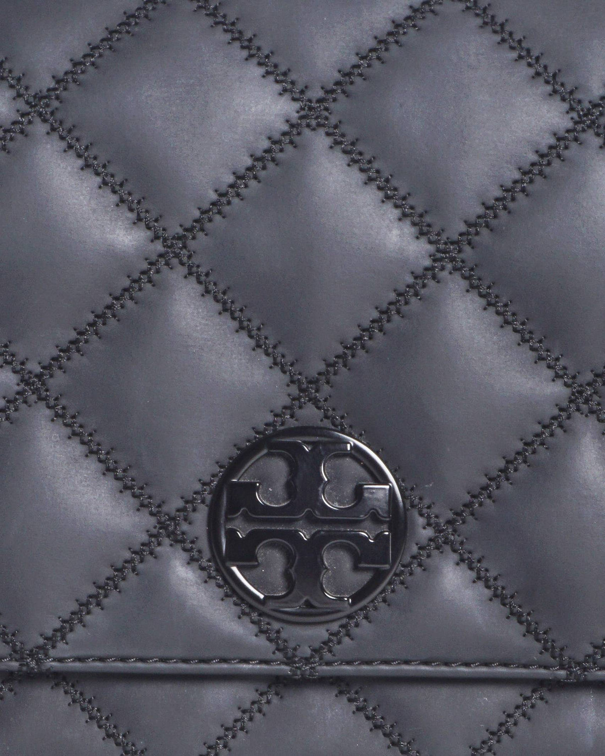 Tory Burch Black Quilted Leather Fleming Convertible Shoulder Bag