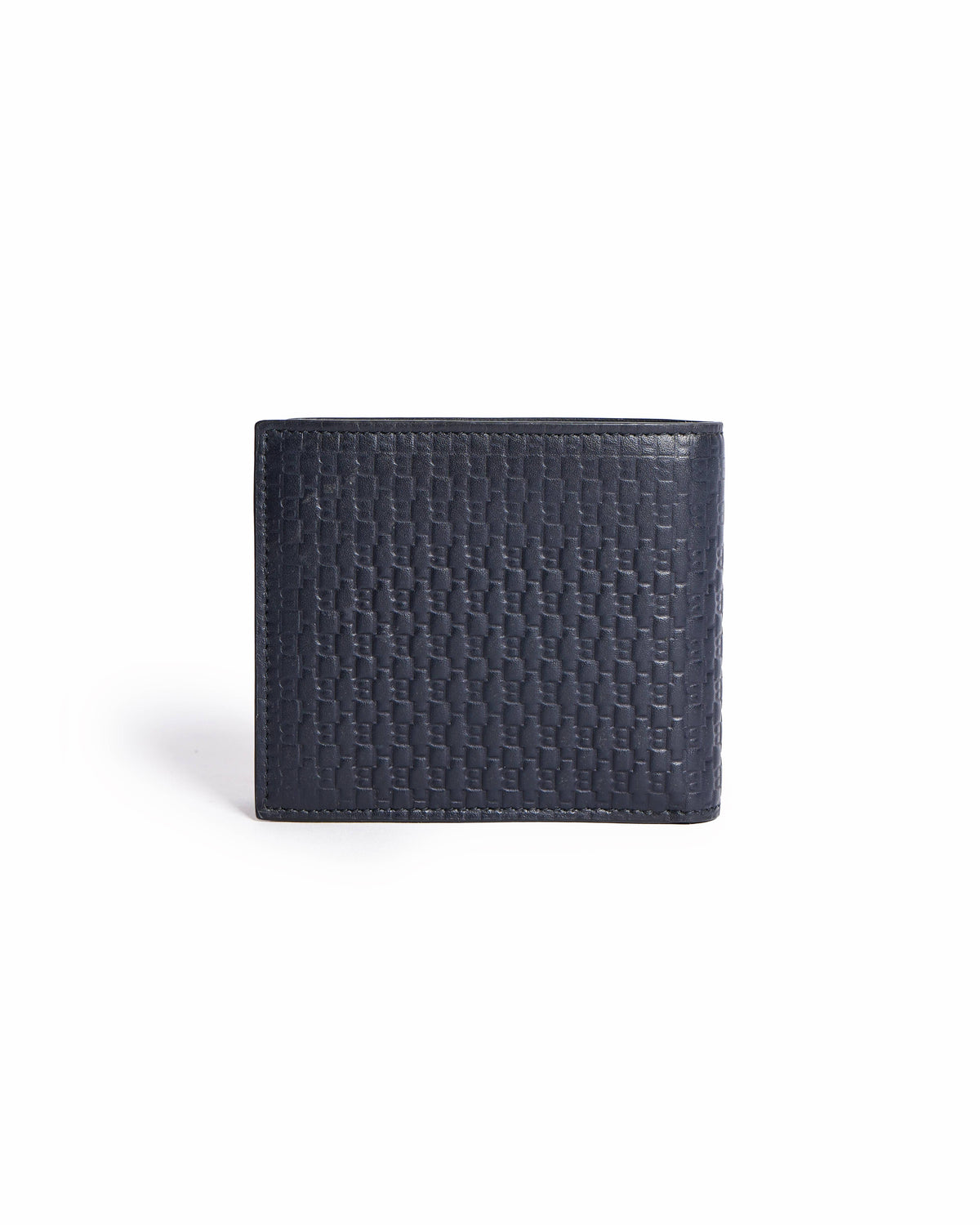 BOSS Black Monogram Embossed Leather Bifold Wallet