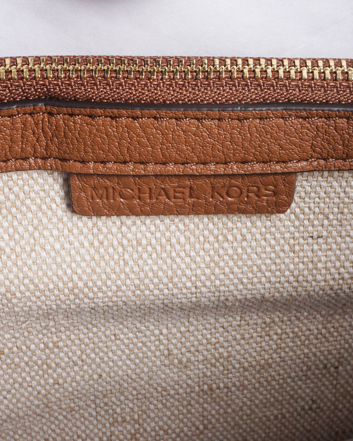 Michael Kors Tan Pebbled Leather Tote Bag