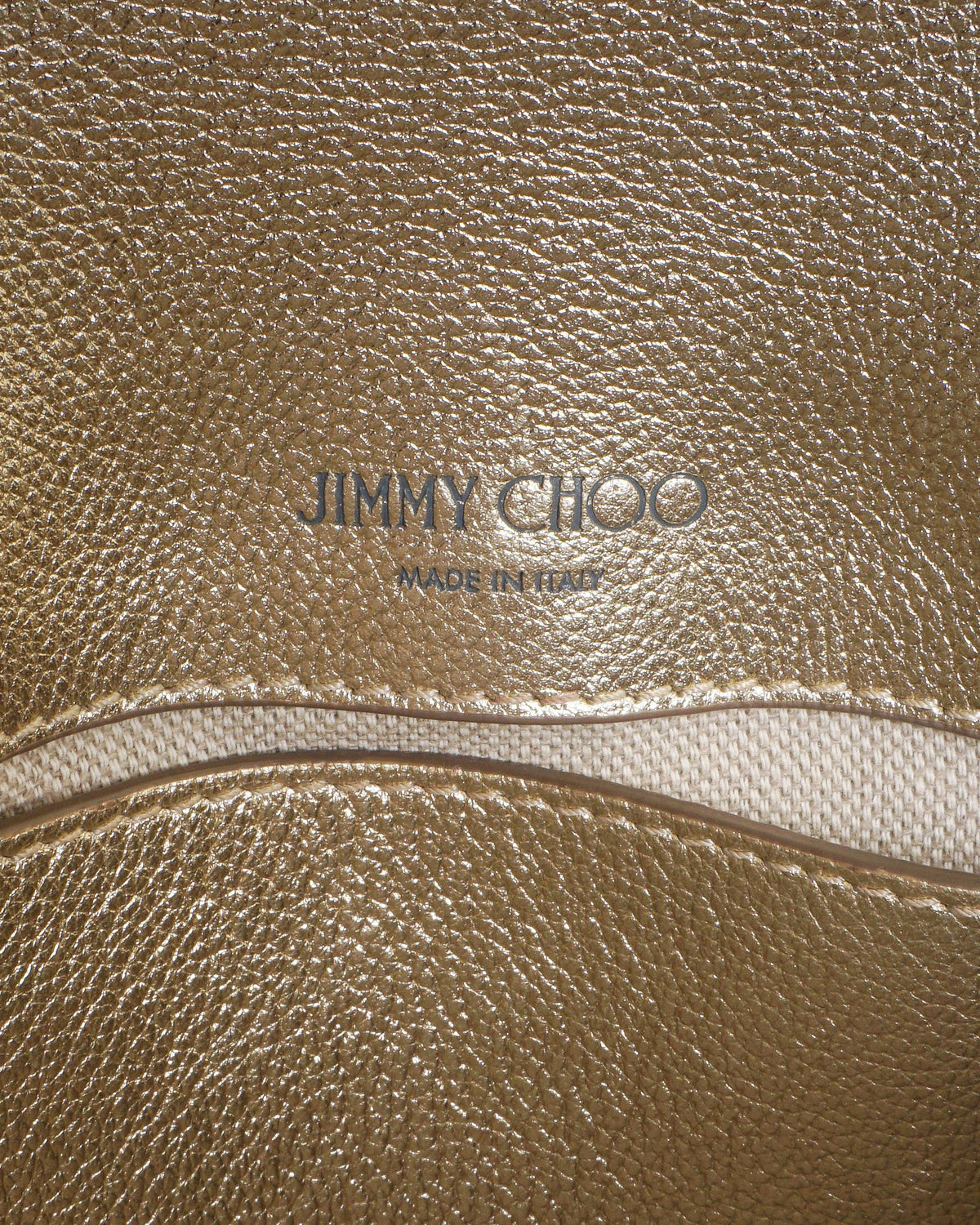 Jimmy Choo Metallic Gold Leather Shoulder Bag