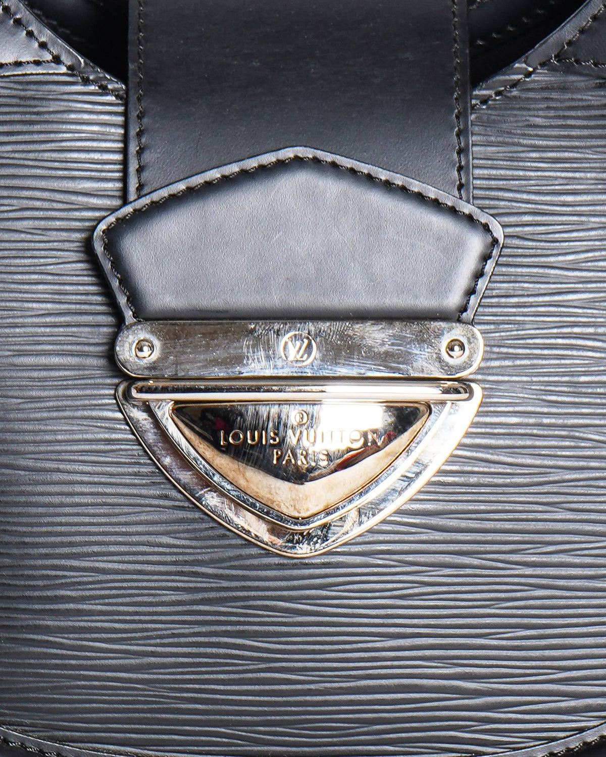 Louis Vuitton Epi Leather Sac Montaigne Handbag in black