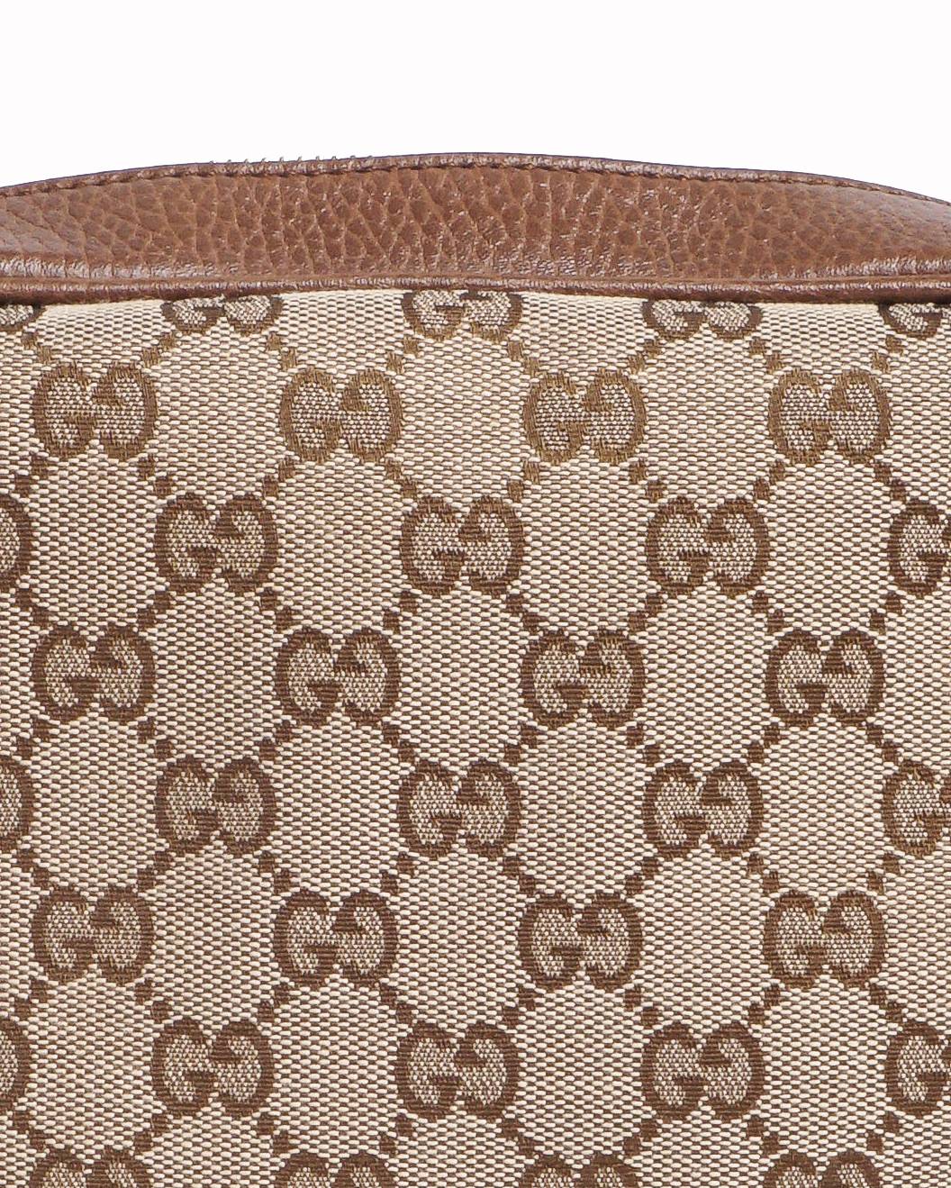 Gucci GG Canvas Bree Leather Crossbody Bag