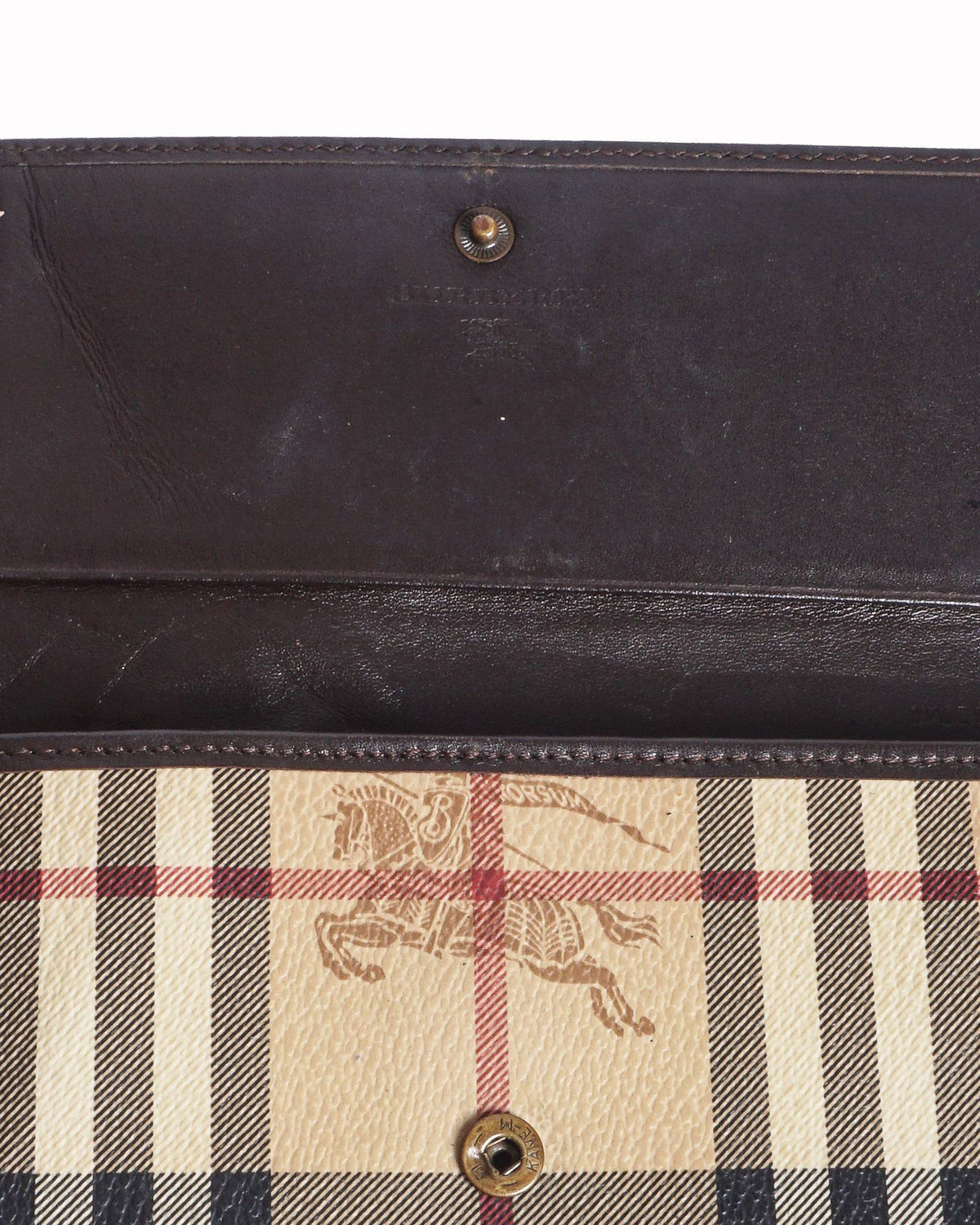 Burberry Haymarket Check Canvas Continental Wallet
