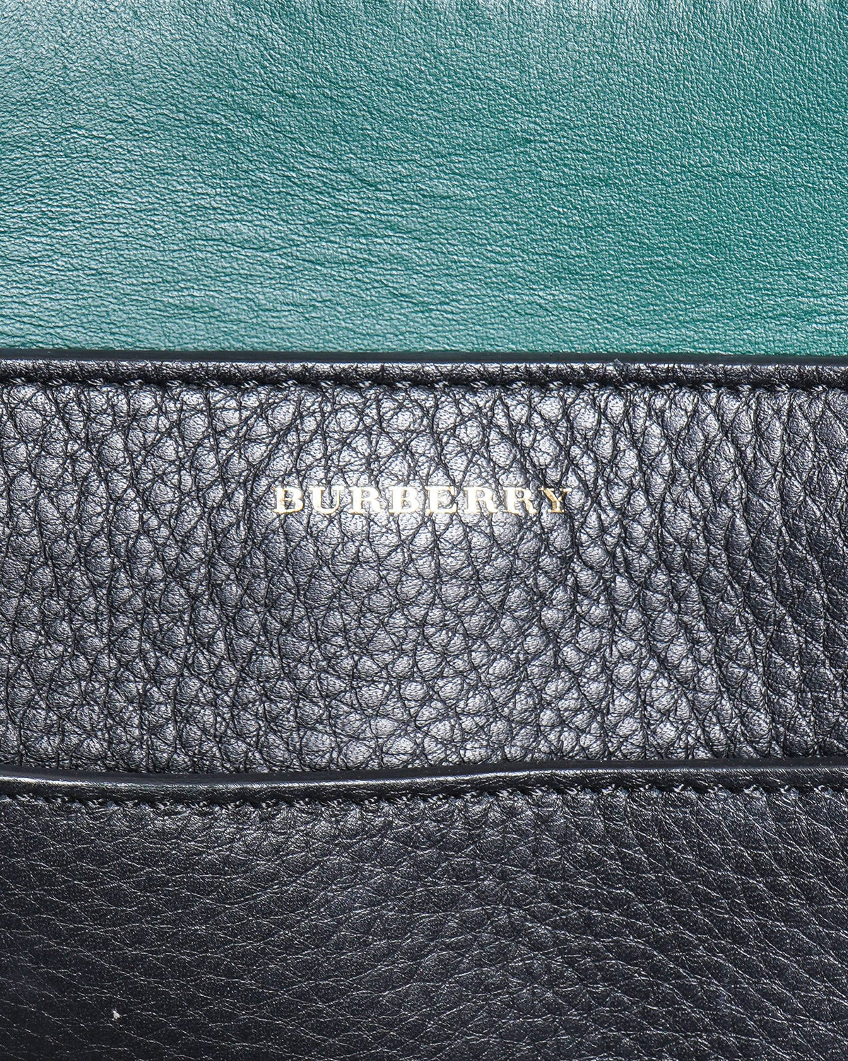 Burberry Black/Green/Yellow Pebbled Leather Medium Belt Bag