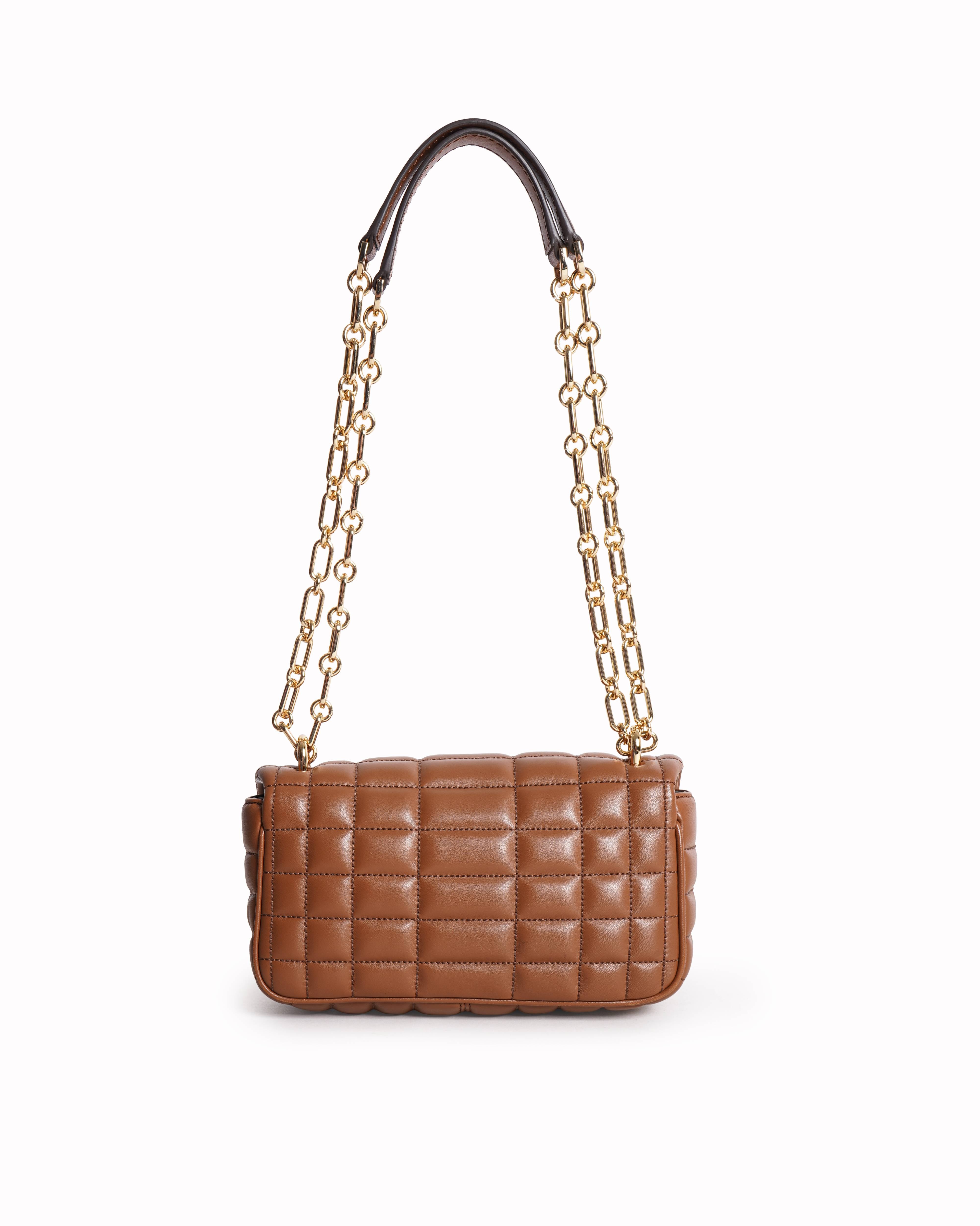 Michael Kors Quilted Shoulder Bag In Brown