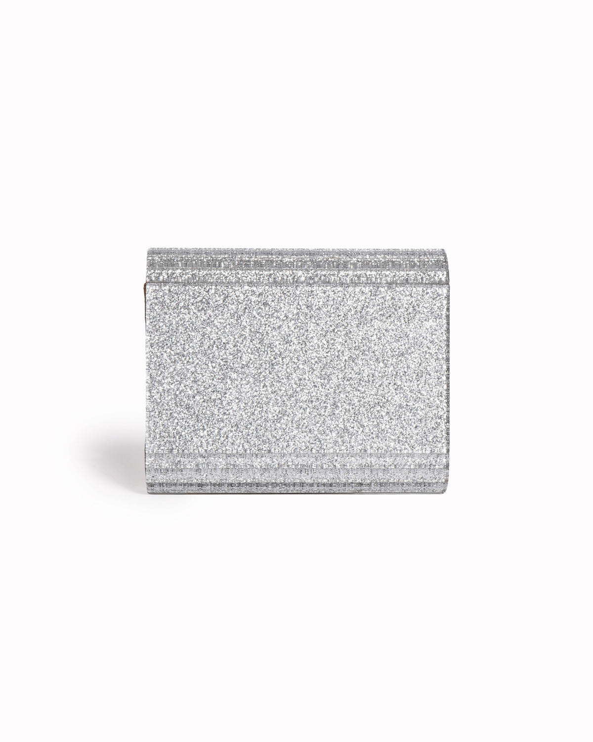 Jimmy Choo Candy Silver Glitter Acrylic Crossbody Bag