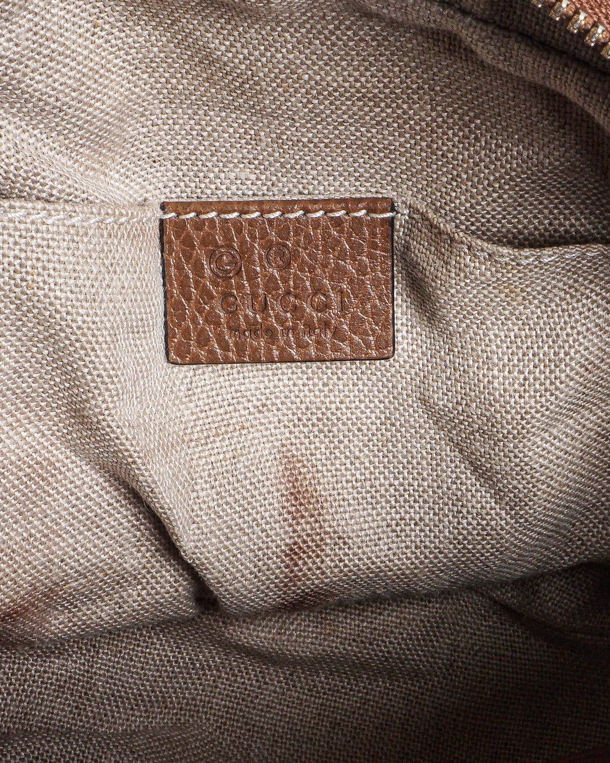Gucci GG Canvas Bree Leather Crossbody Bag