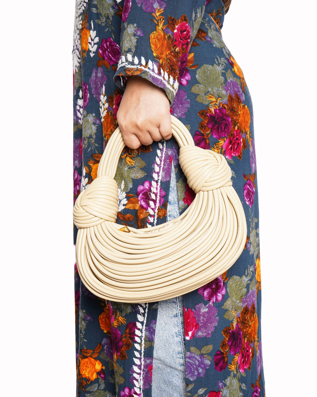 Bottega Veneta Double Knot Leather Handbag