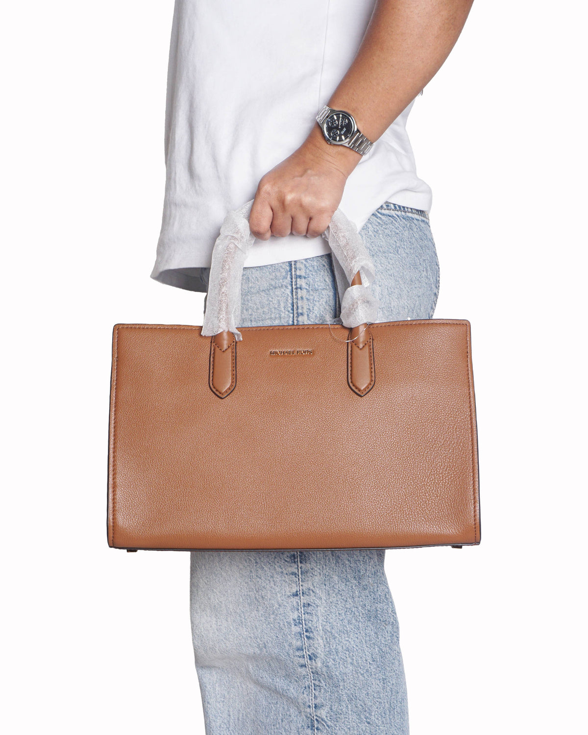 Michael Kors Tan Pebbled Leather Tote Bag