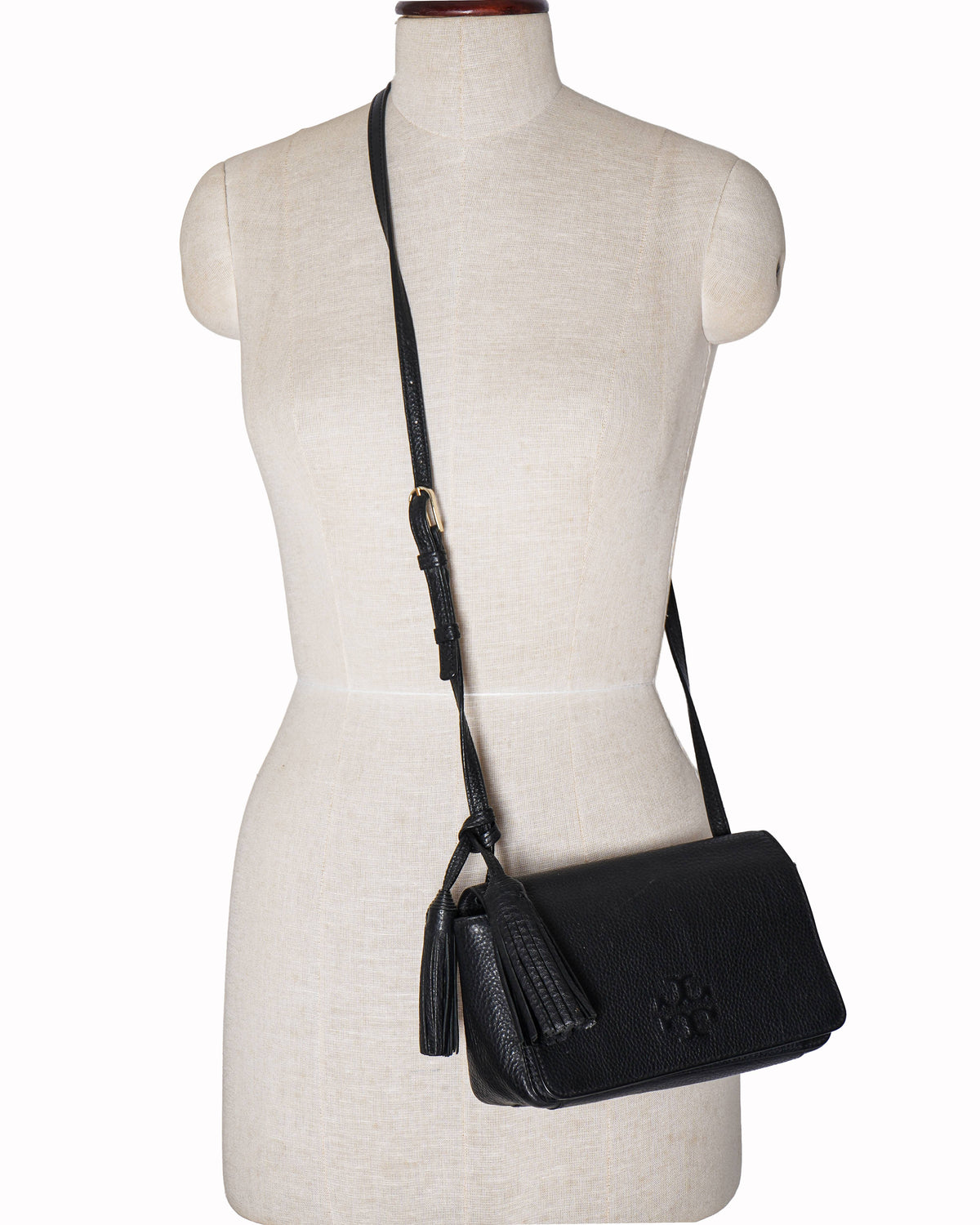 Tory Burch Tassel Black Crossbody Bag