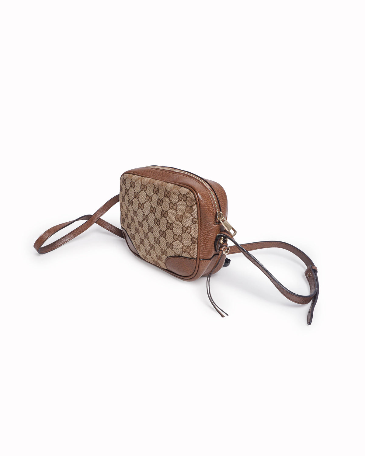 Gucci GG Canvas Bree Leather Crossbody Bag