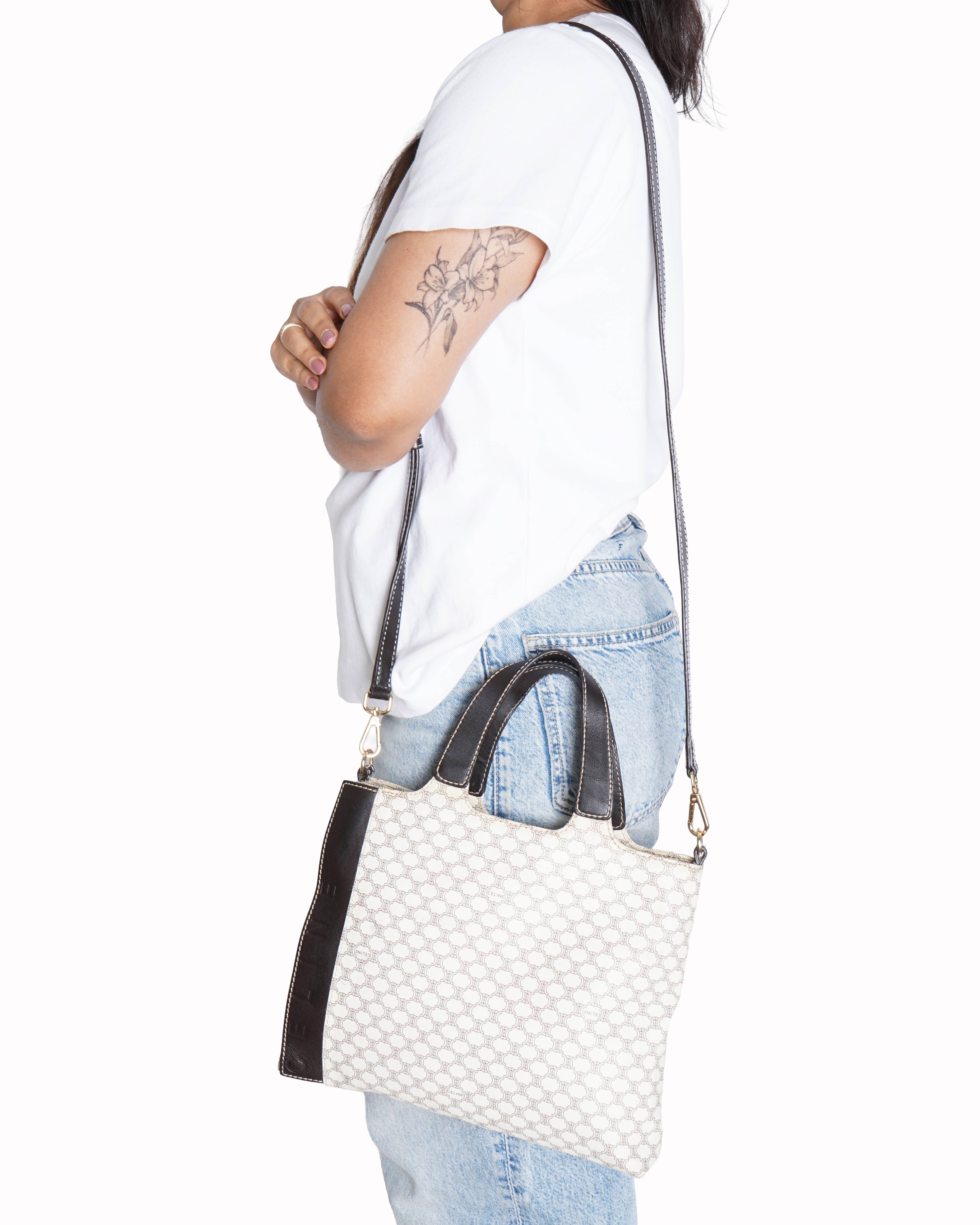 Celine Macadam Canvas & Leather tote bag