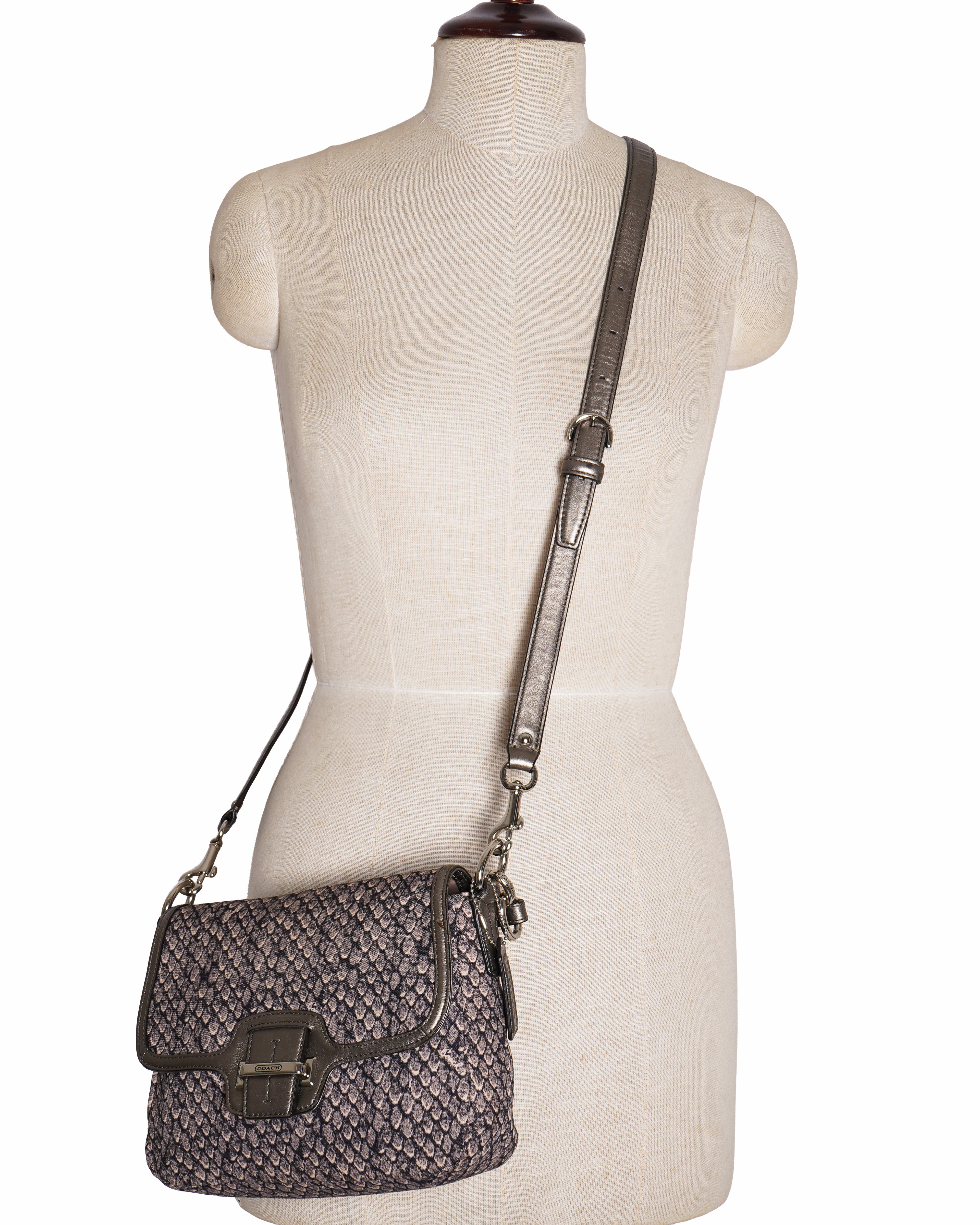 Coach taylor snake flap crossbody bag