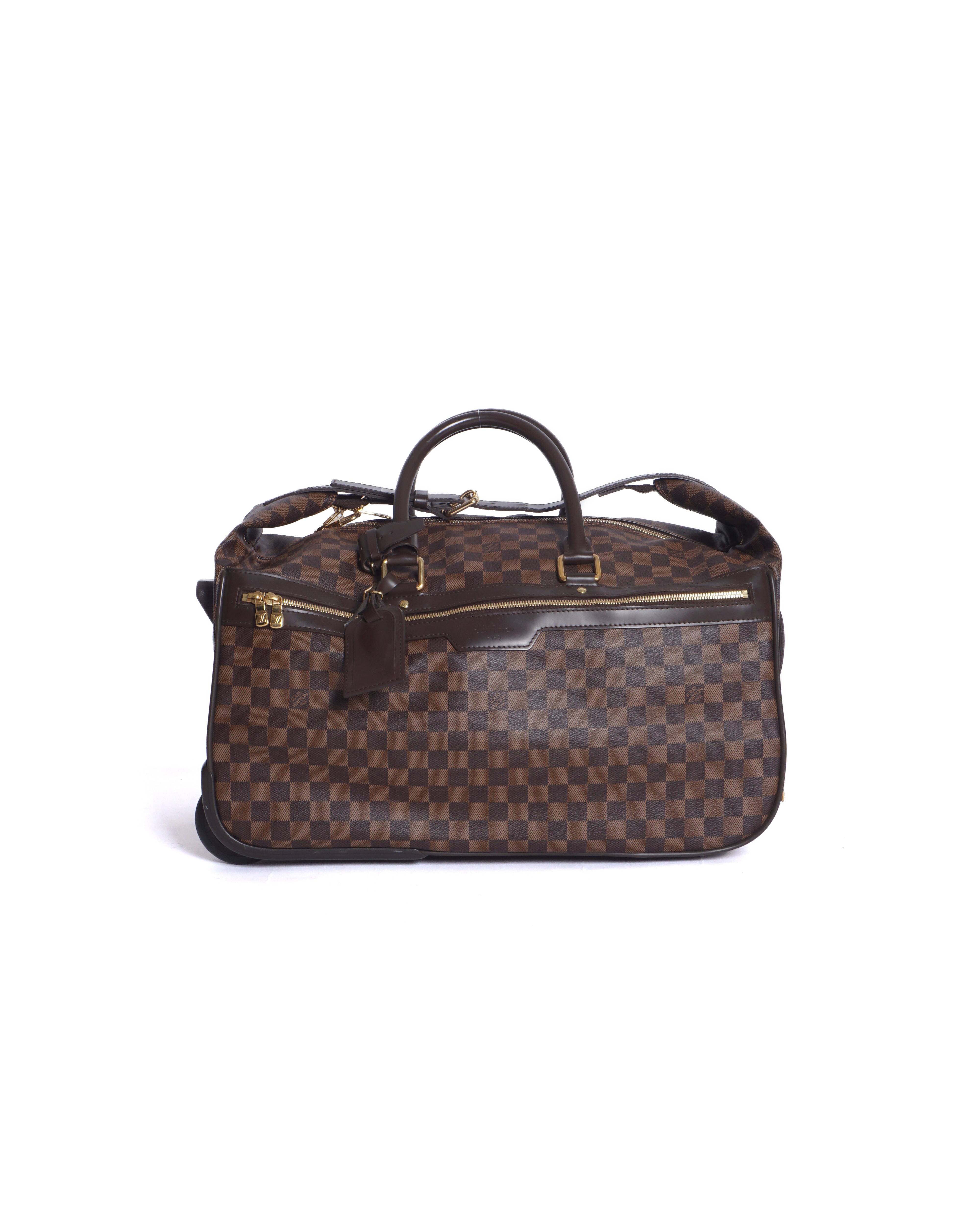 Louis Vuitton Damier Ebene Coated Canvas Eole Rolling Luggage Bag