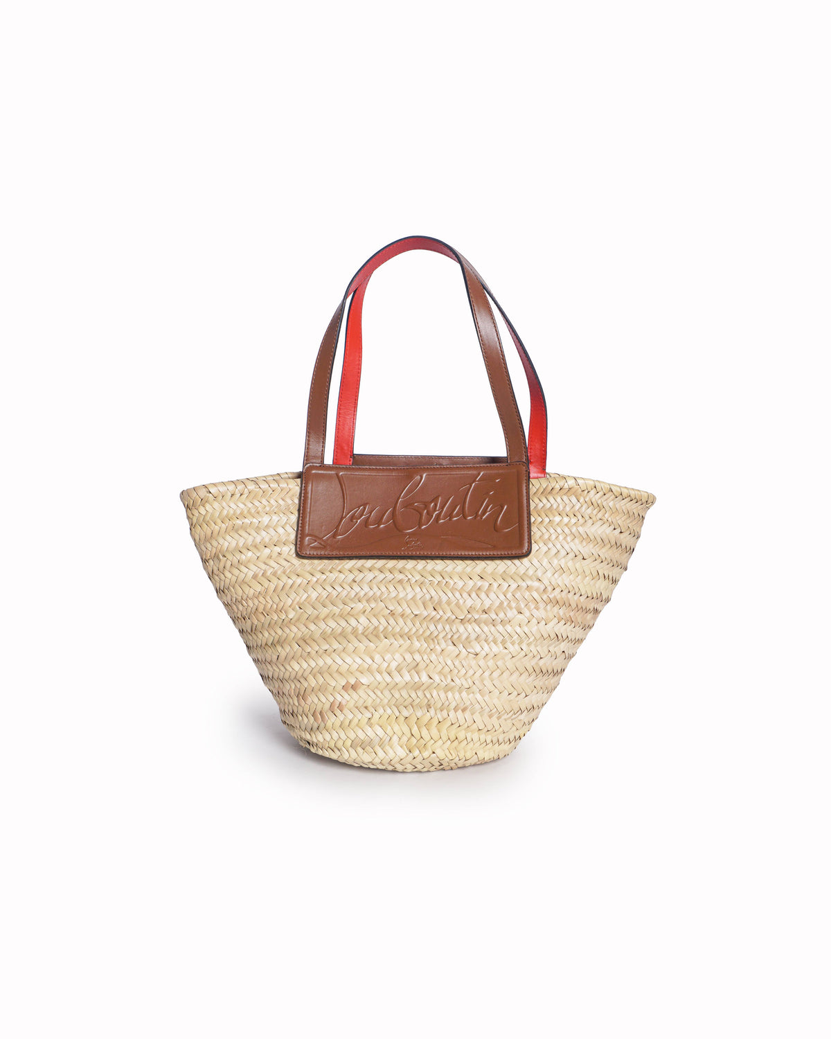 Christian Louboutin Rubishore Raffia Basket Tote